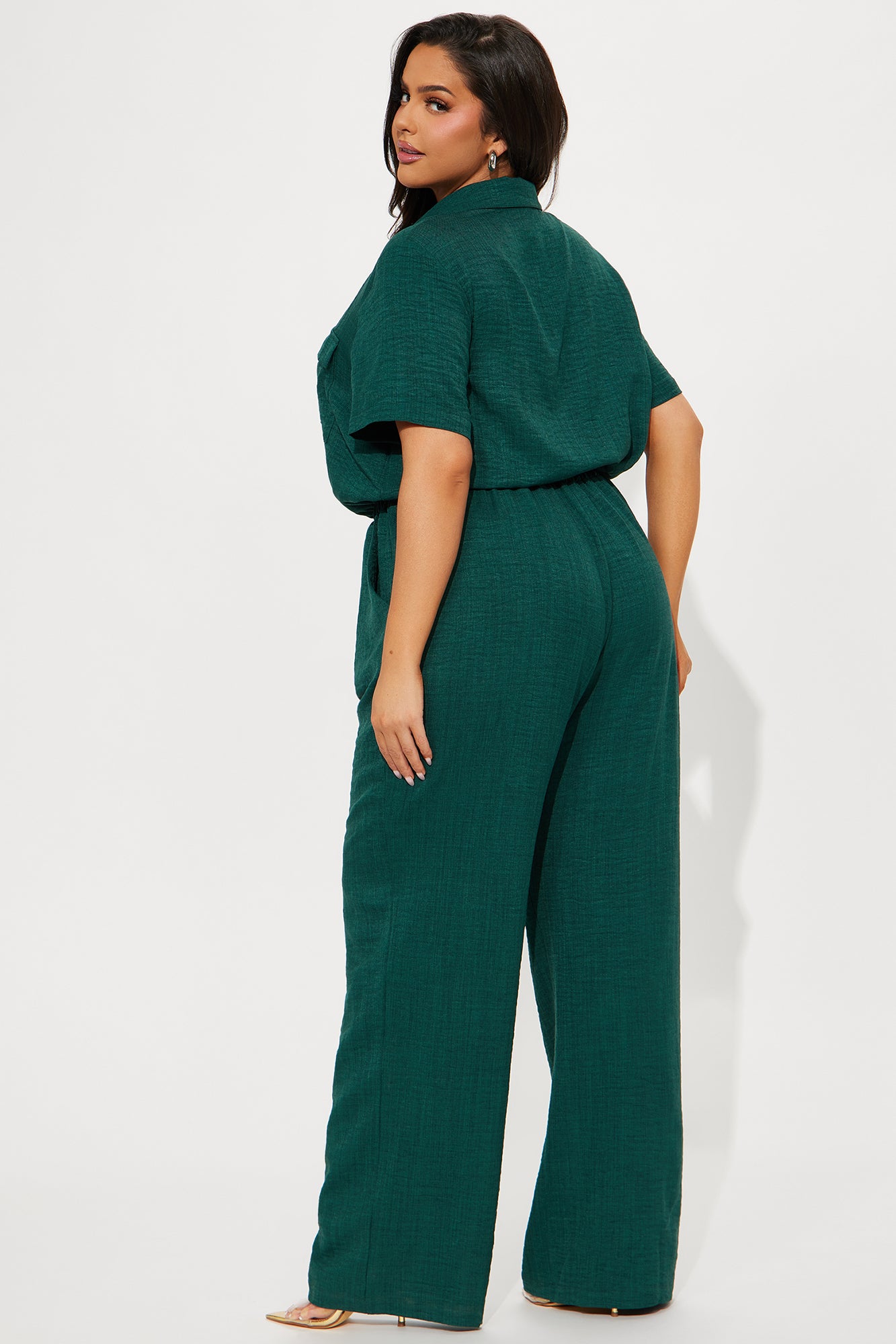 Come Find Me Linen Jumpsuit - Hunter