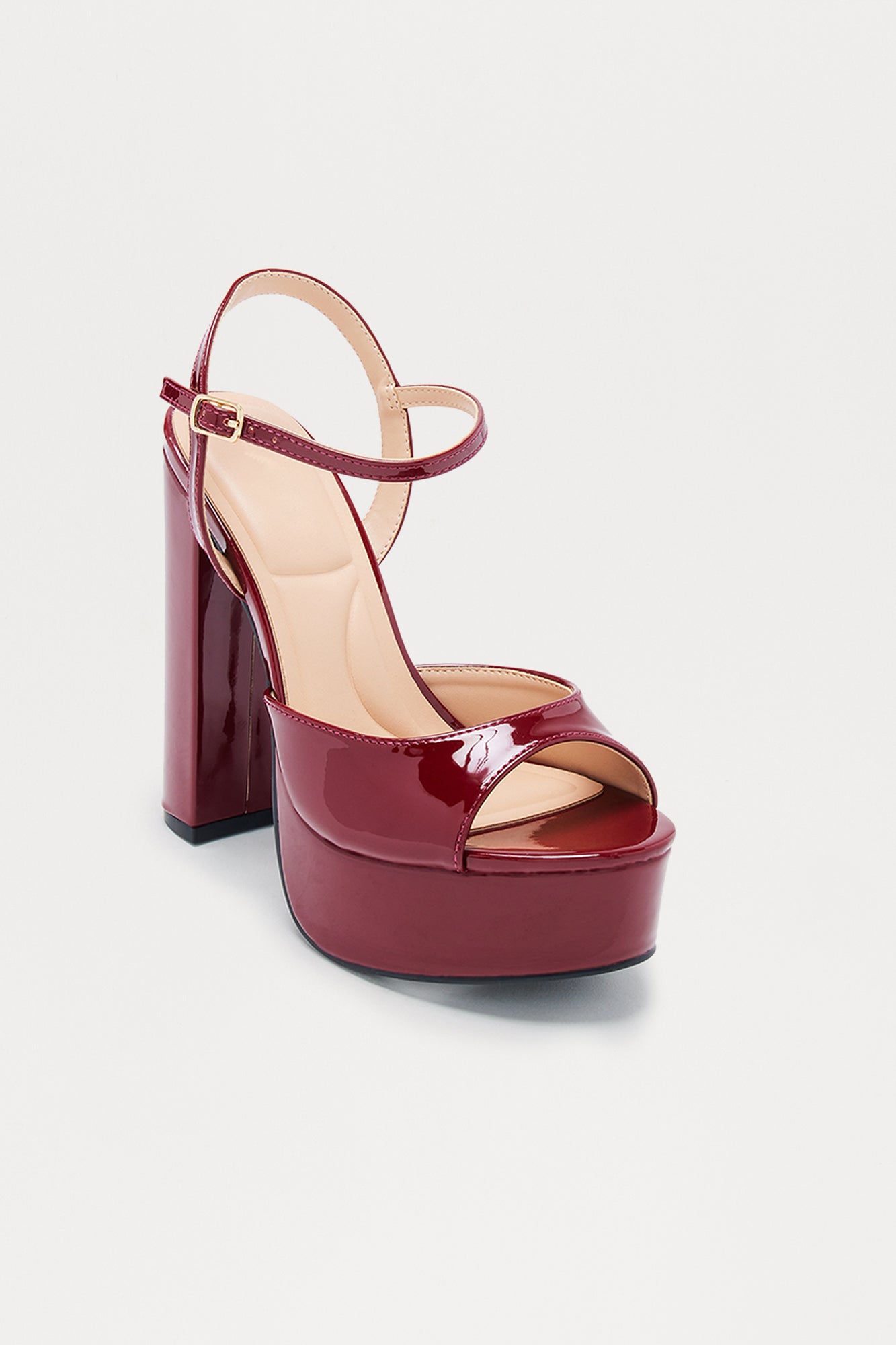 Lethia Platform Heels - Wine