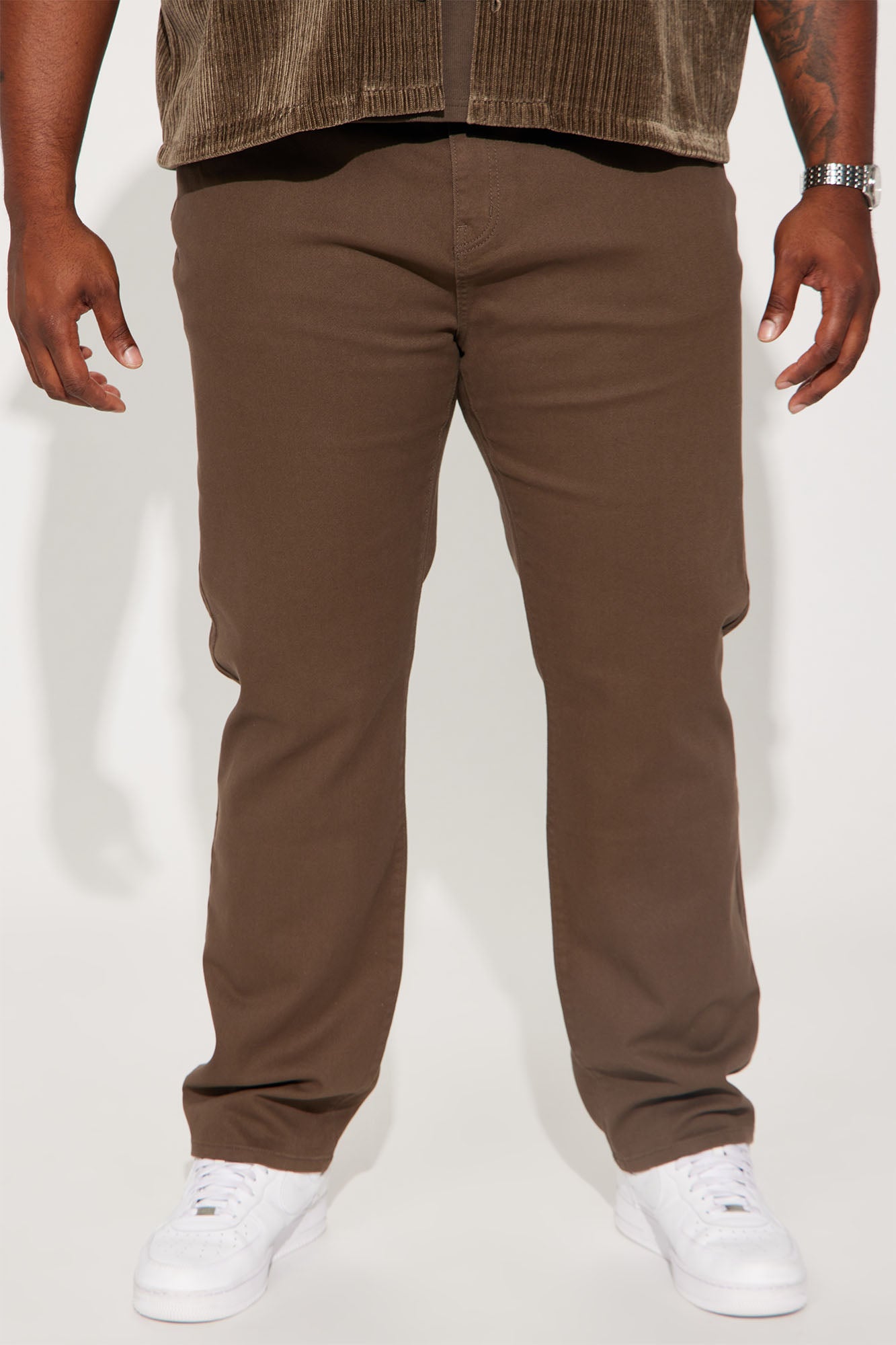 Mike Straight Taper Jeans - Brown