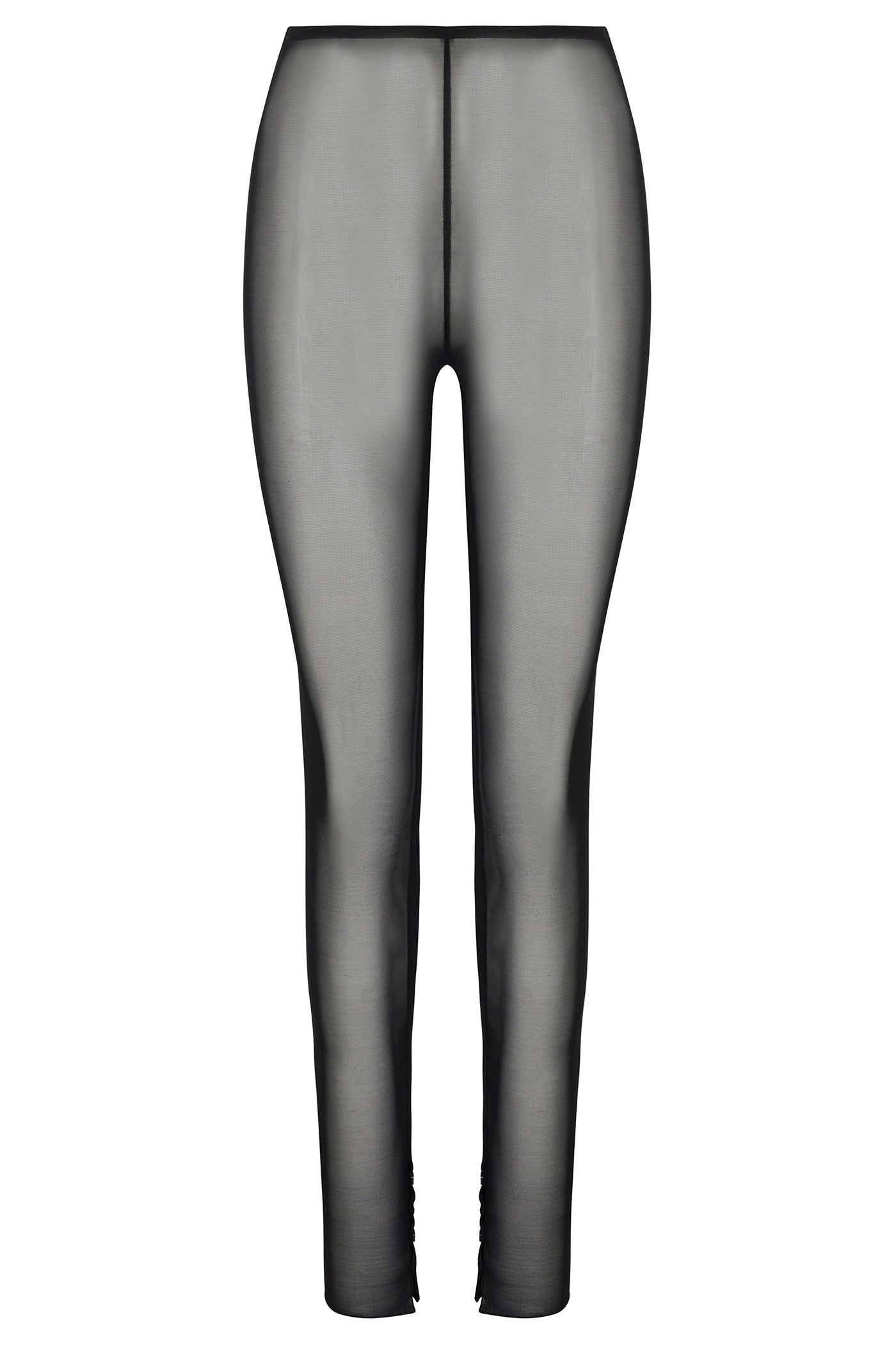 Power Mesh High Waisted Leggings - Black