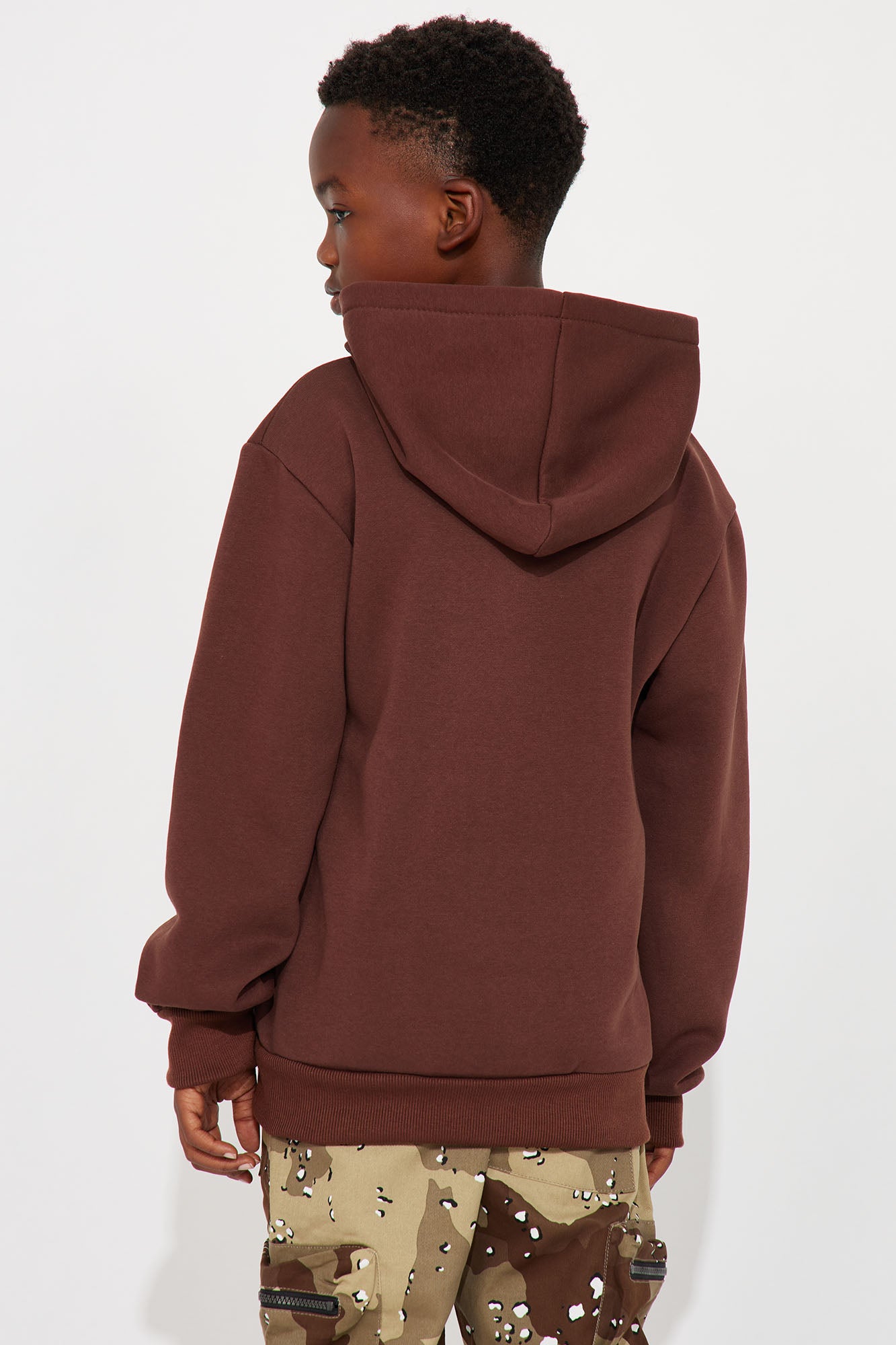 Mini God Got Me Hoodie - Brown