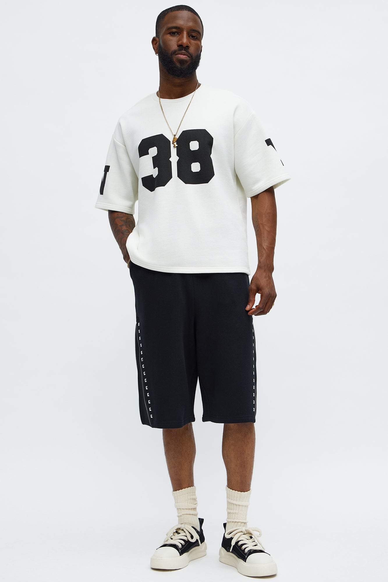Athletic Oversized Tee - White