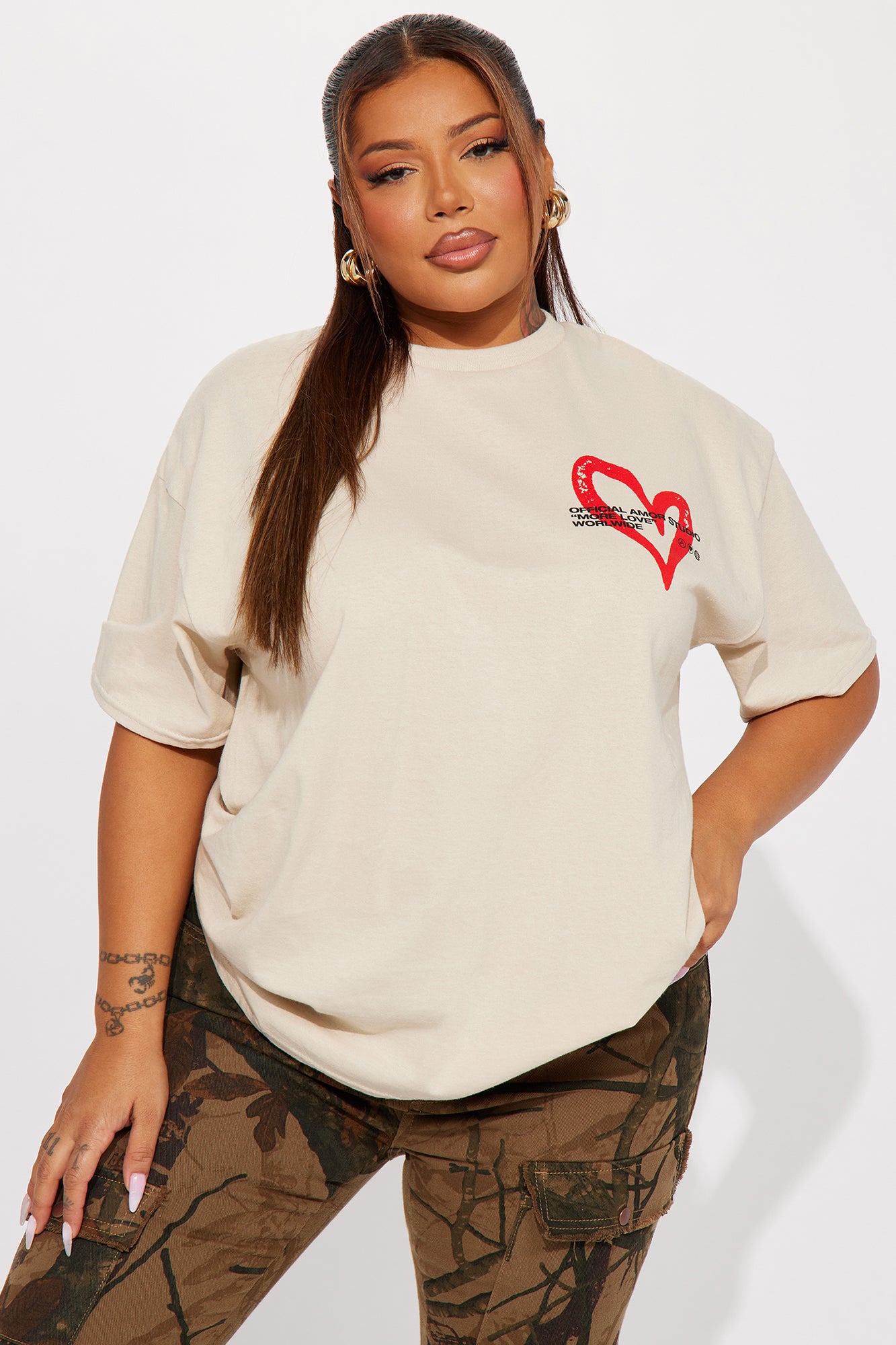 Mi Amor Graphic Tshirt - Taupe
