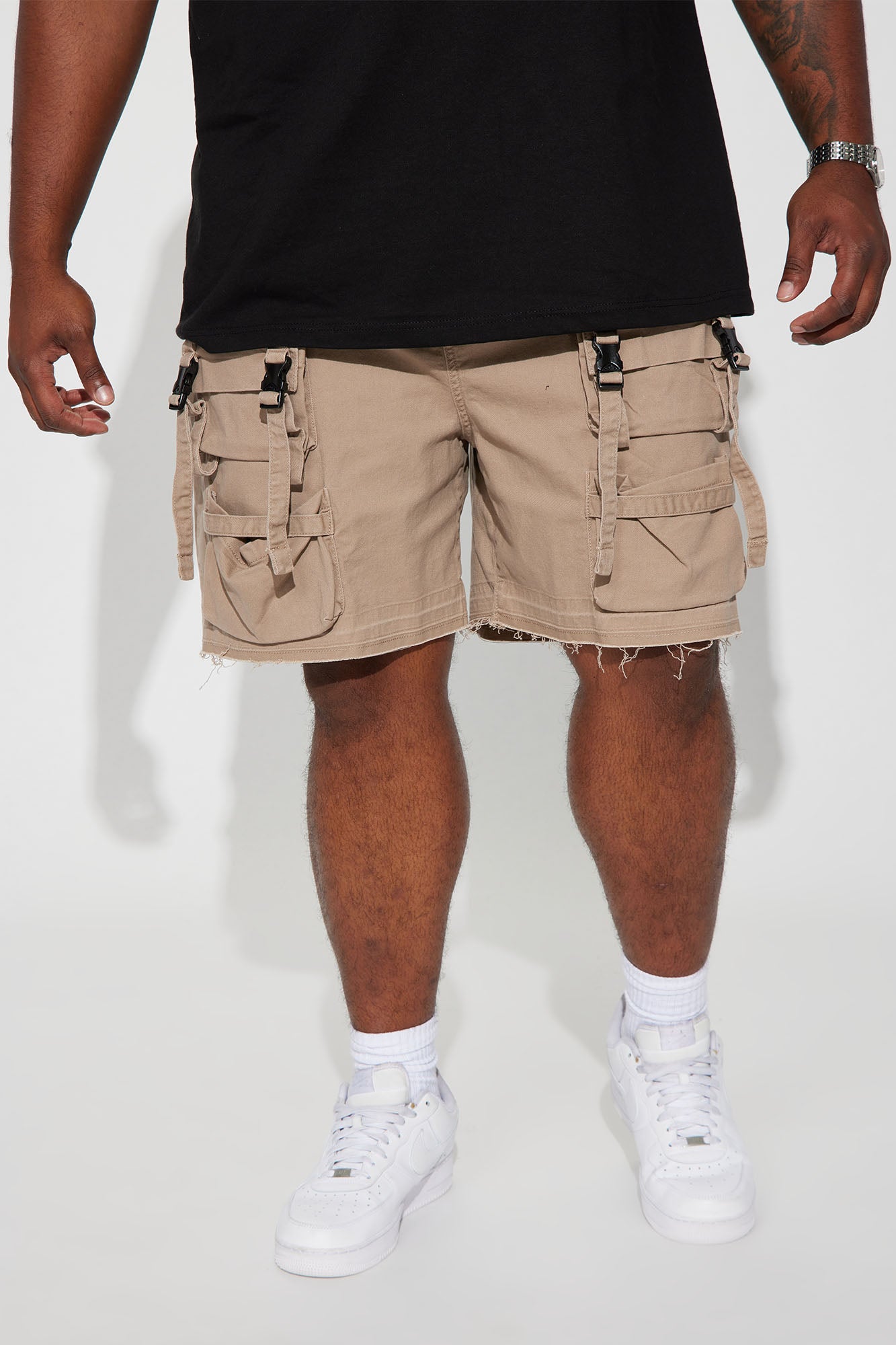 Stay On My Mind Relaxed Utility Short - Taupe
