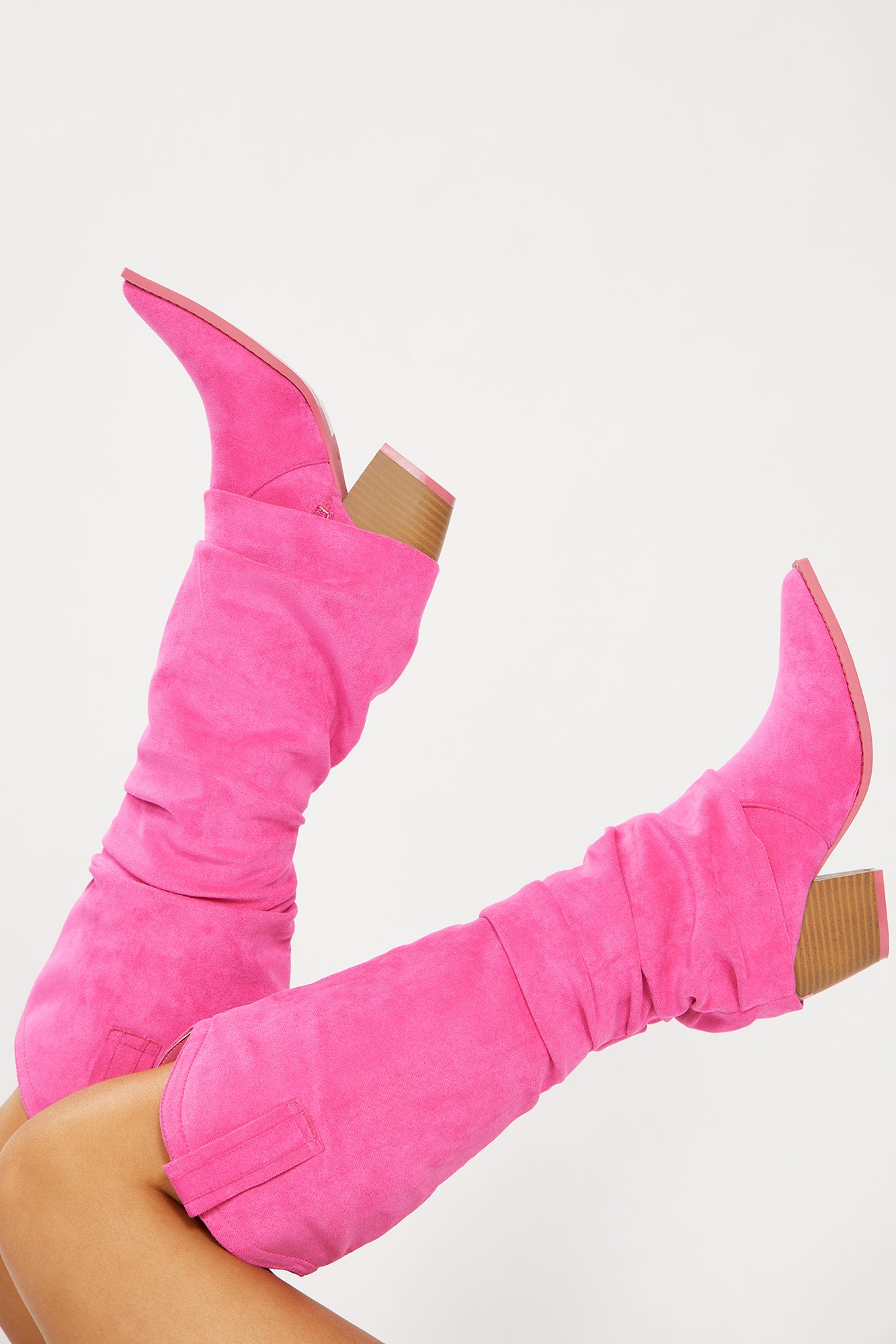 City Cowgirl Flat Boots - Pink