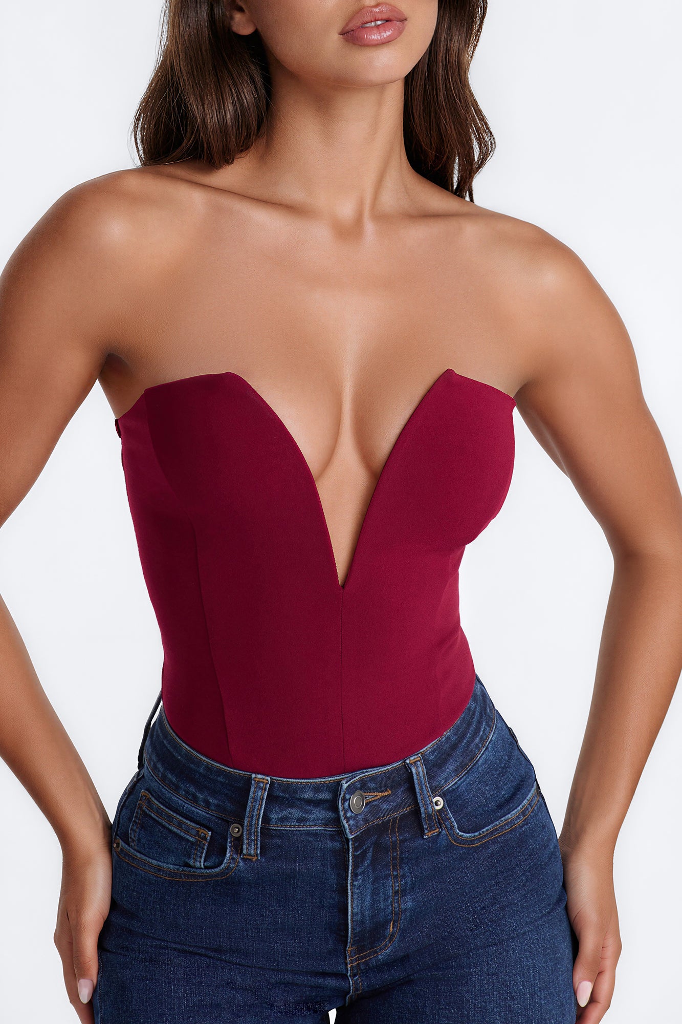 French Kiss Bodysuit - Burgundy