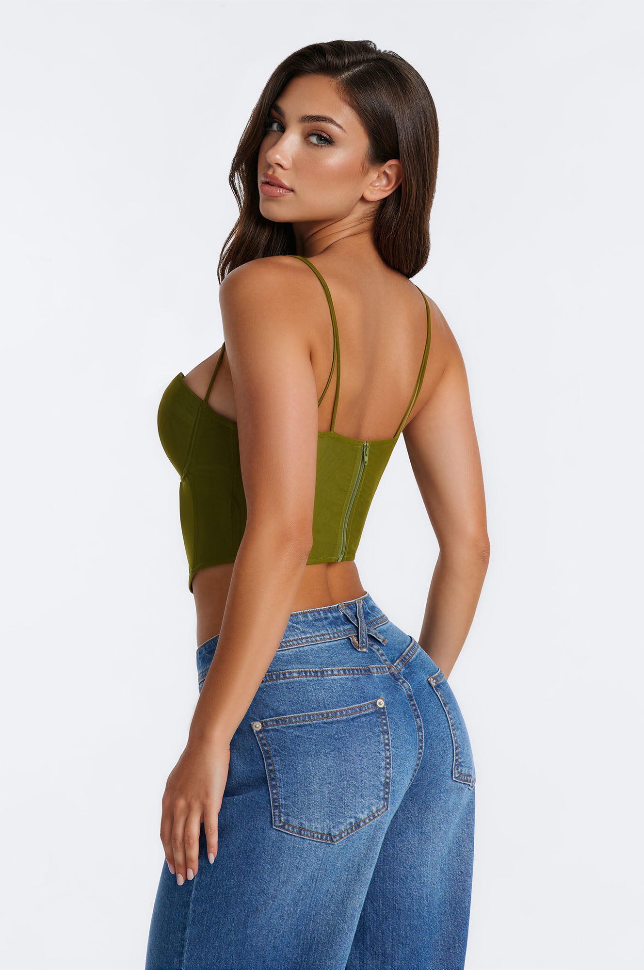 Sara Corset Top - Olive