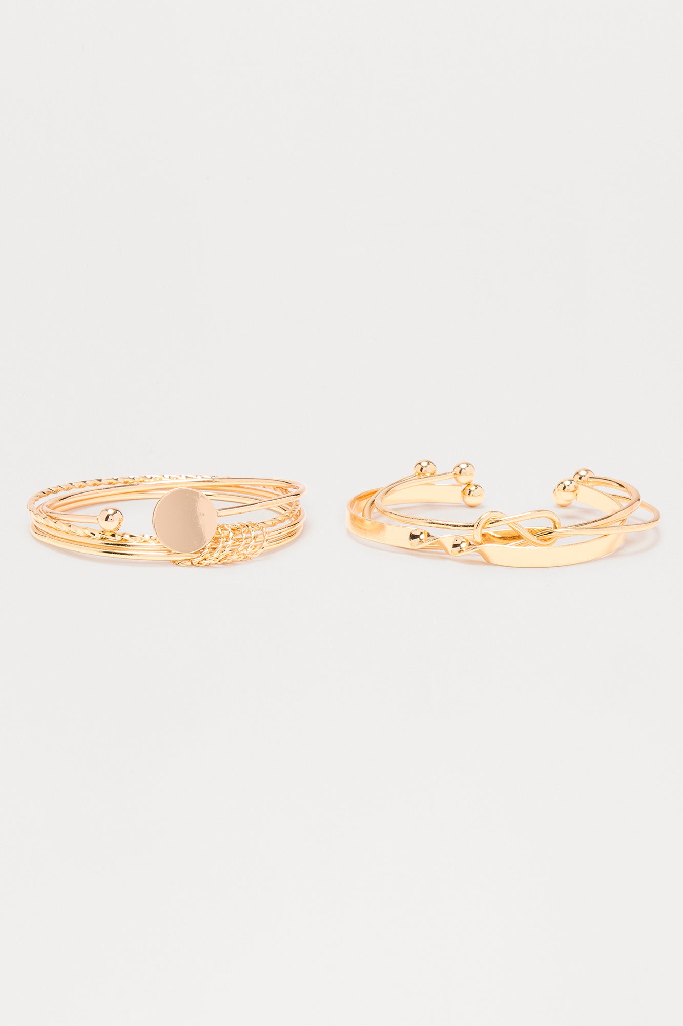 Sasha Abstract 5 Piece Bracelet Set - Gold