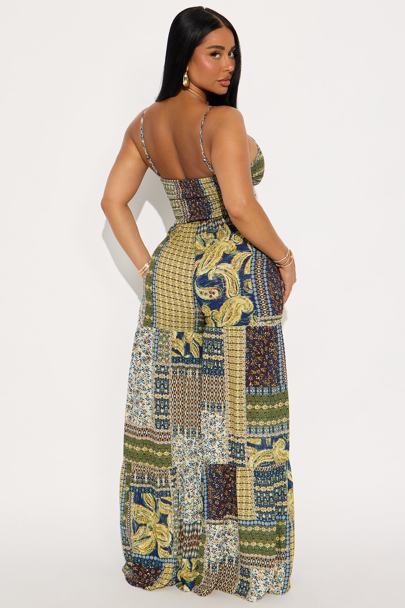 In A Daze Paisley Jumpsuit - Navy/combo