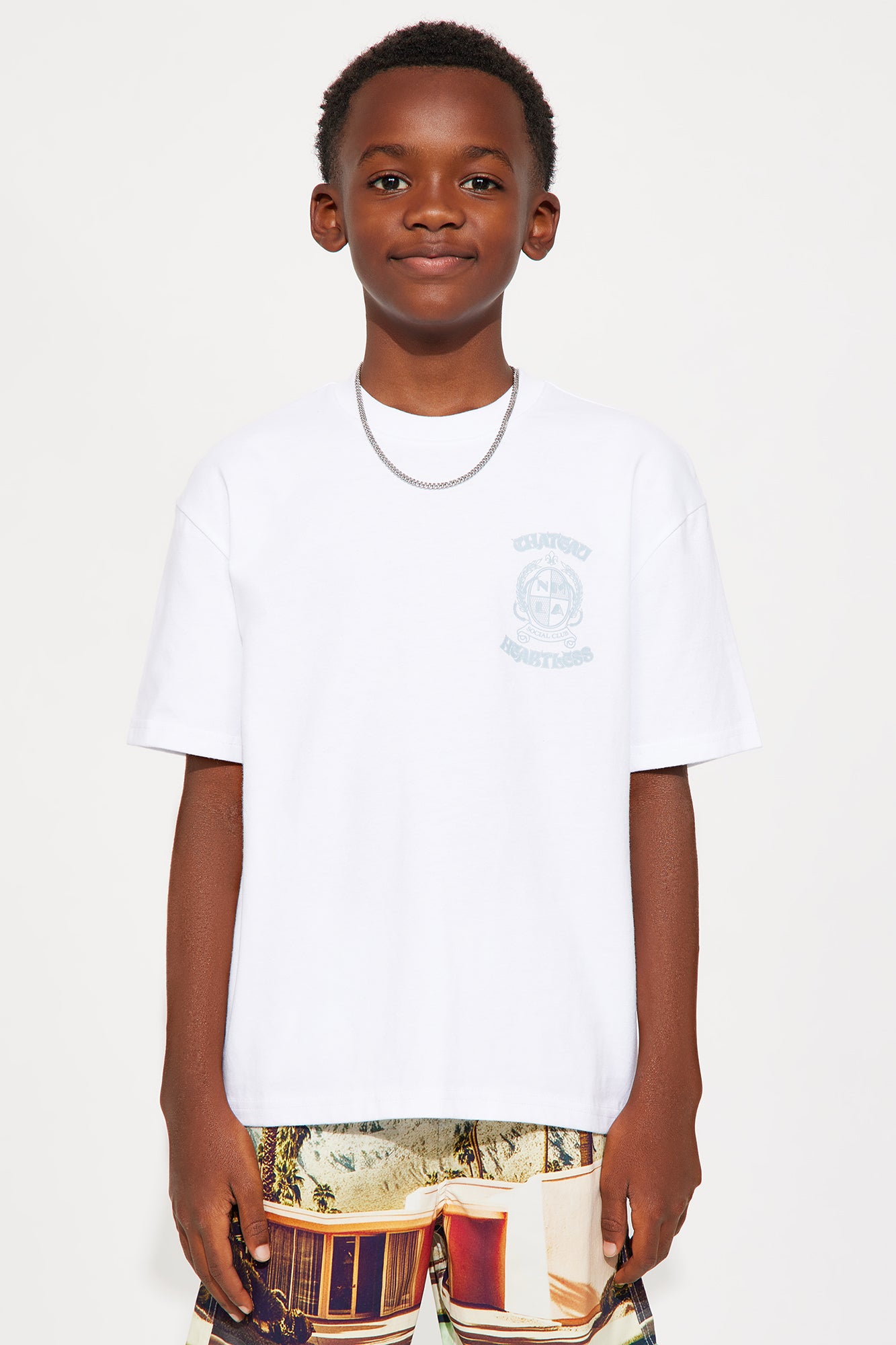 Mini Chateau Photoreal Short Sleeve Tee - White/combo