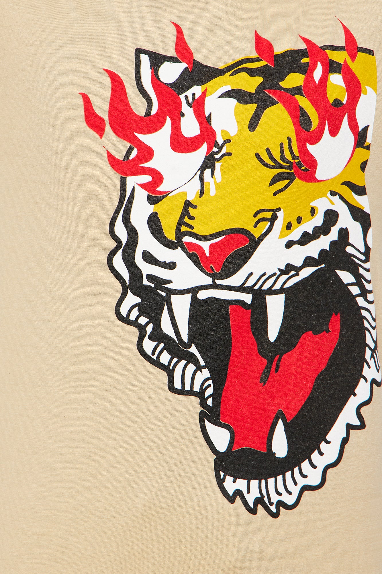 Mini Fierce Tiger Short Sleeve Tee - Sand