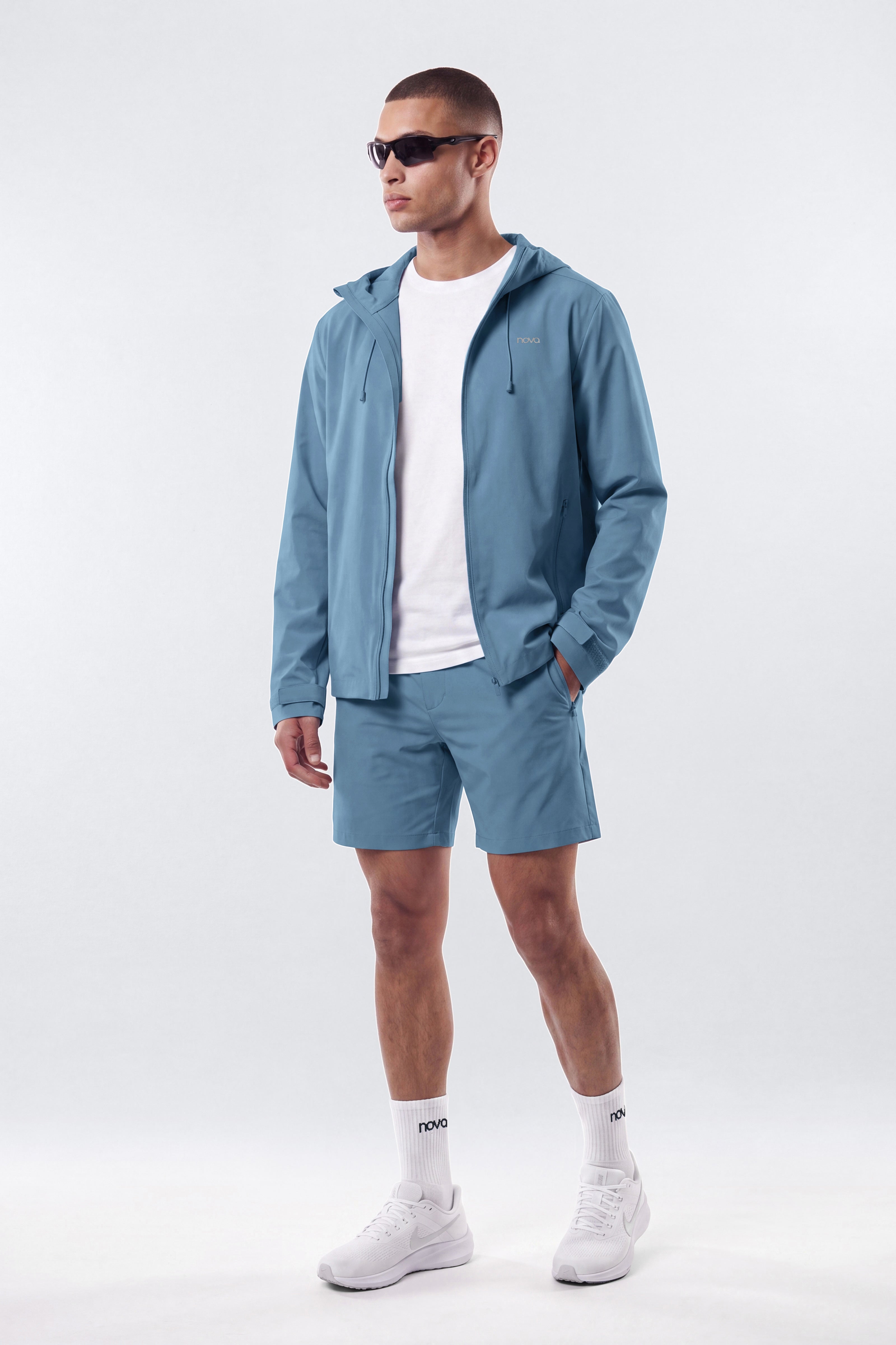 ActiveNylon™ Full Zip Hooded Jacket - Soft Indigo