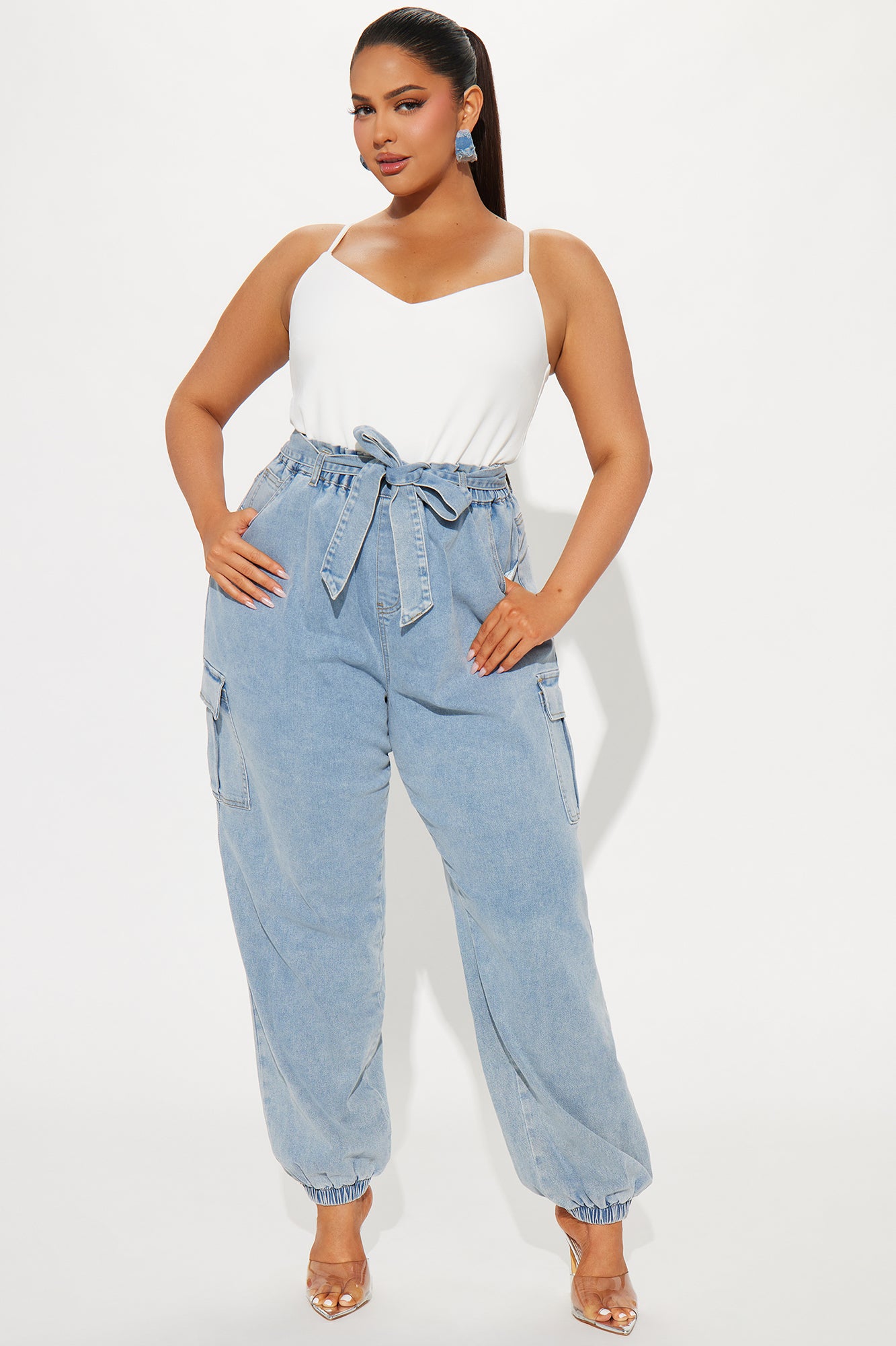 In Her Element Jumpsuit - Light Wash