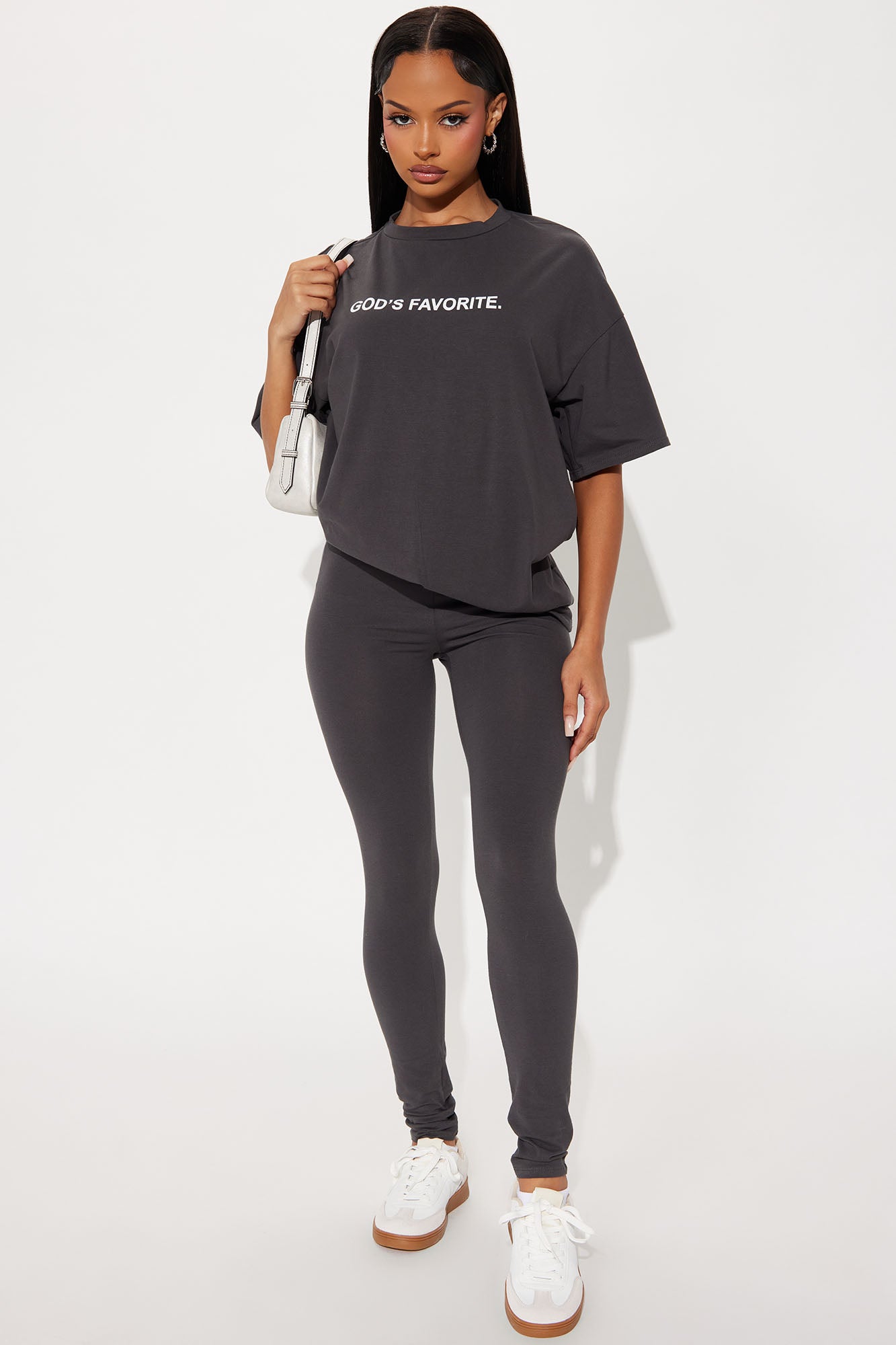 God's Favorite Legging Set - Charcoal