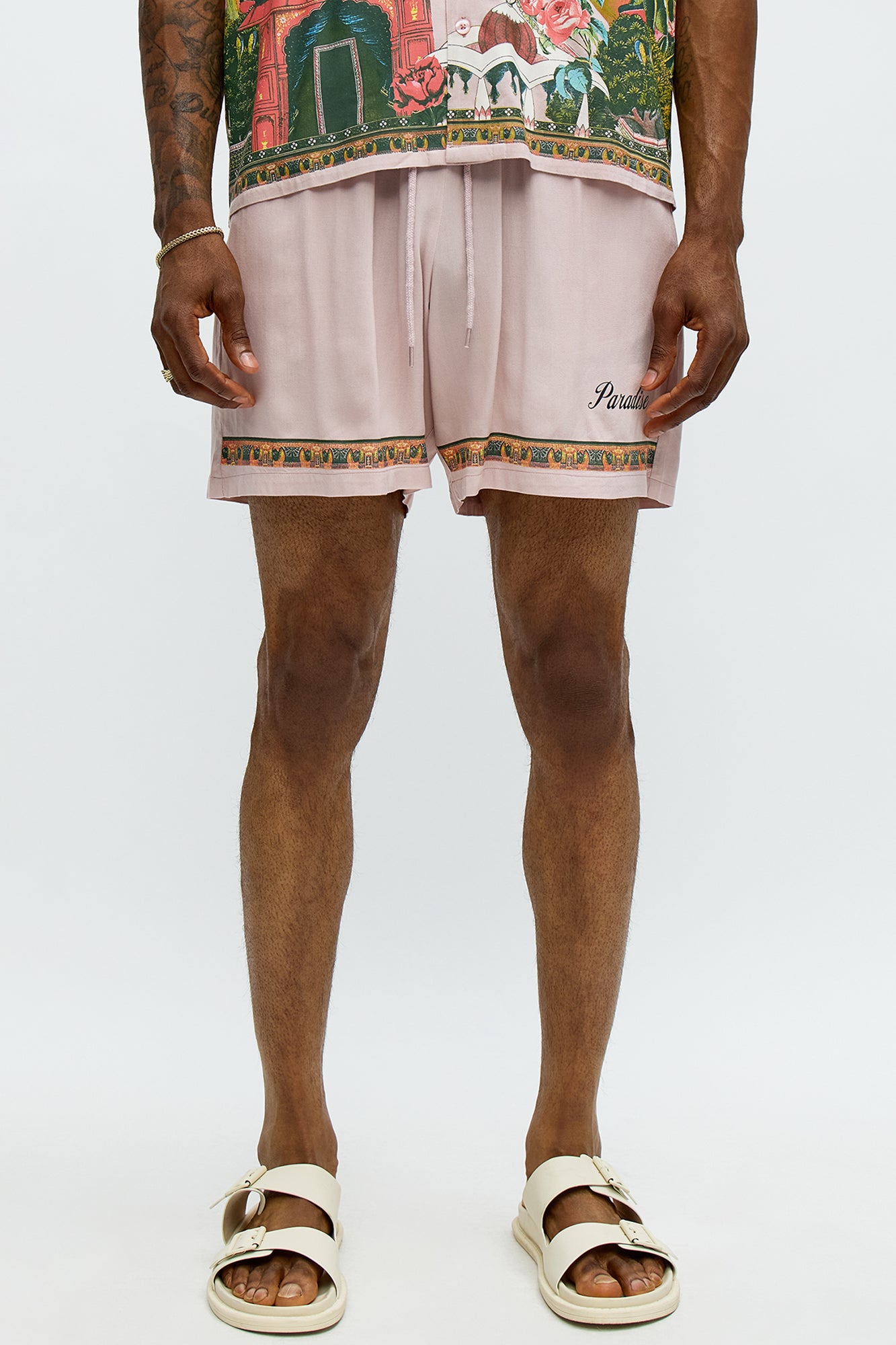 Paradise Set Relaxed Drawstring Short - Pink