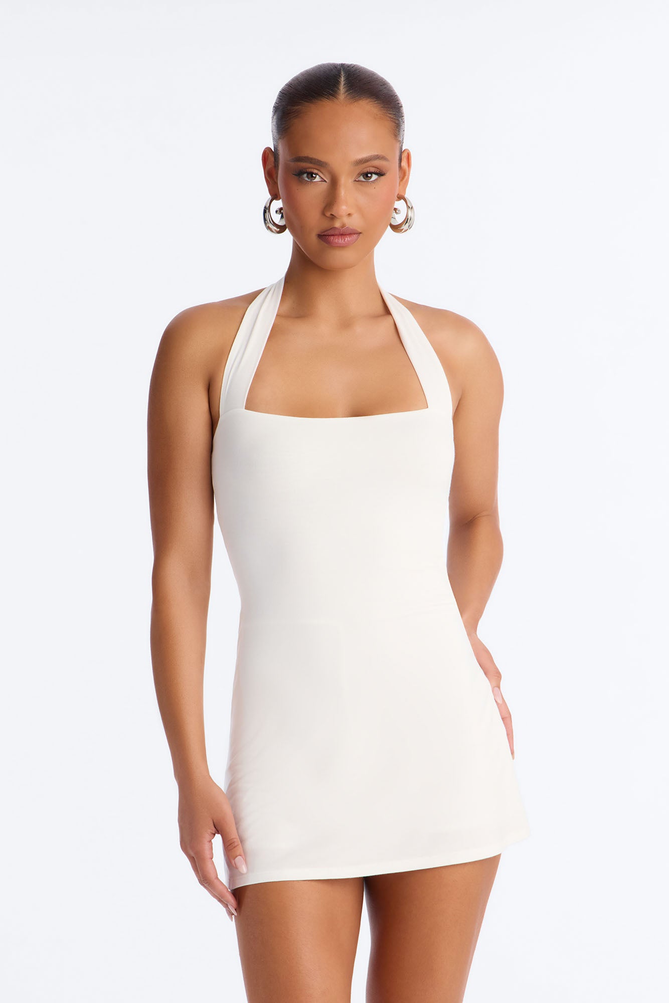 Hannah Premium Modal Mini Dress - White