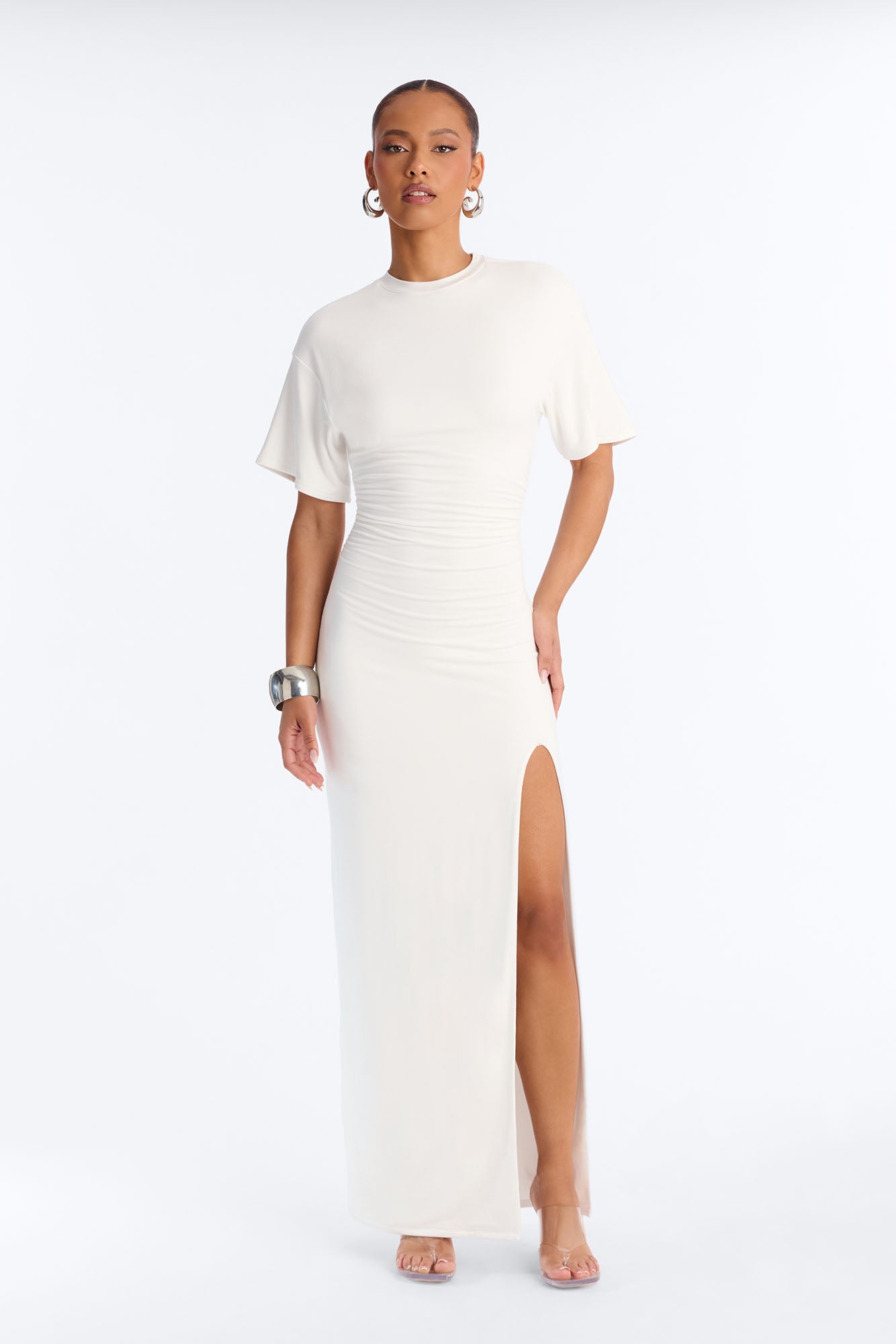 Ella Premium Modal Maxi Dress - White