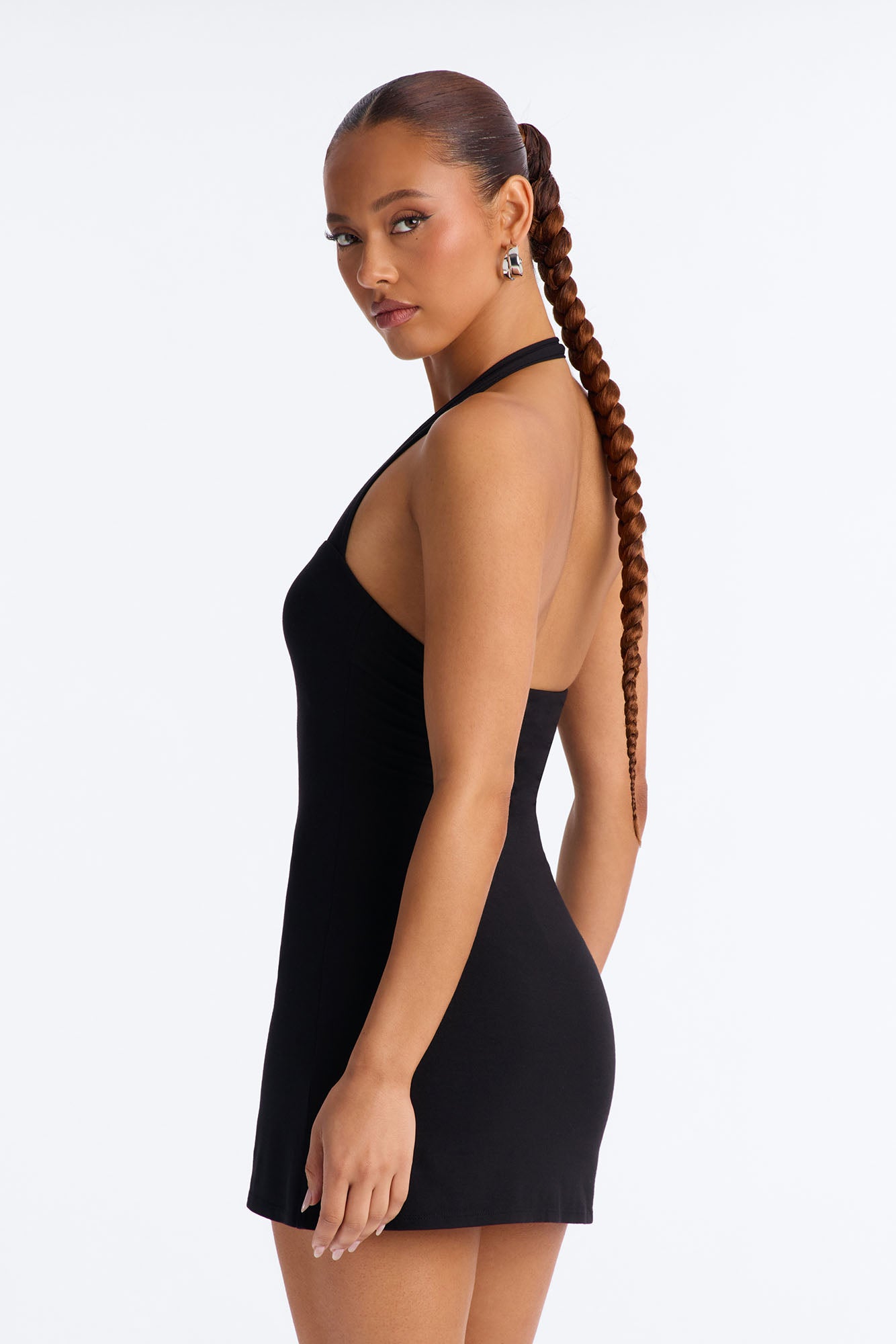 Hannah Premium Modal Mini Dress - Black