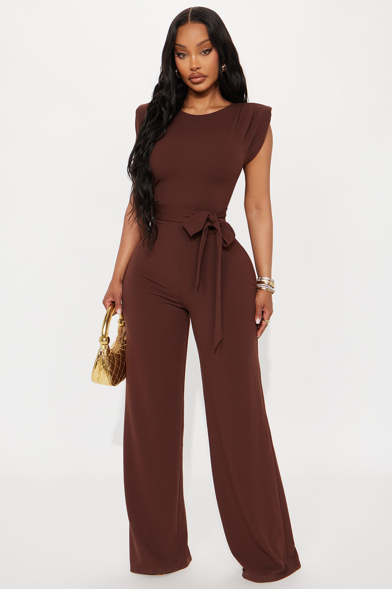 On Point Jumpsuit - Chocolate