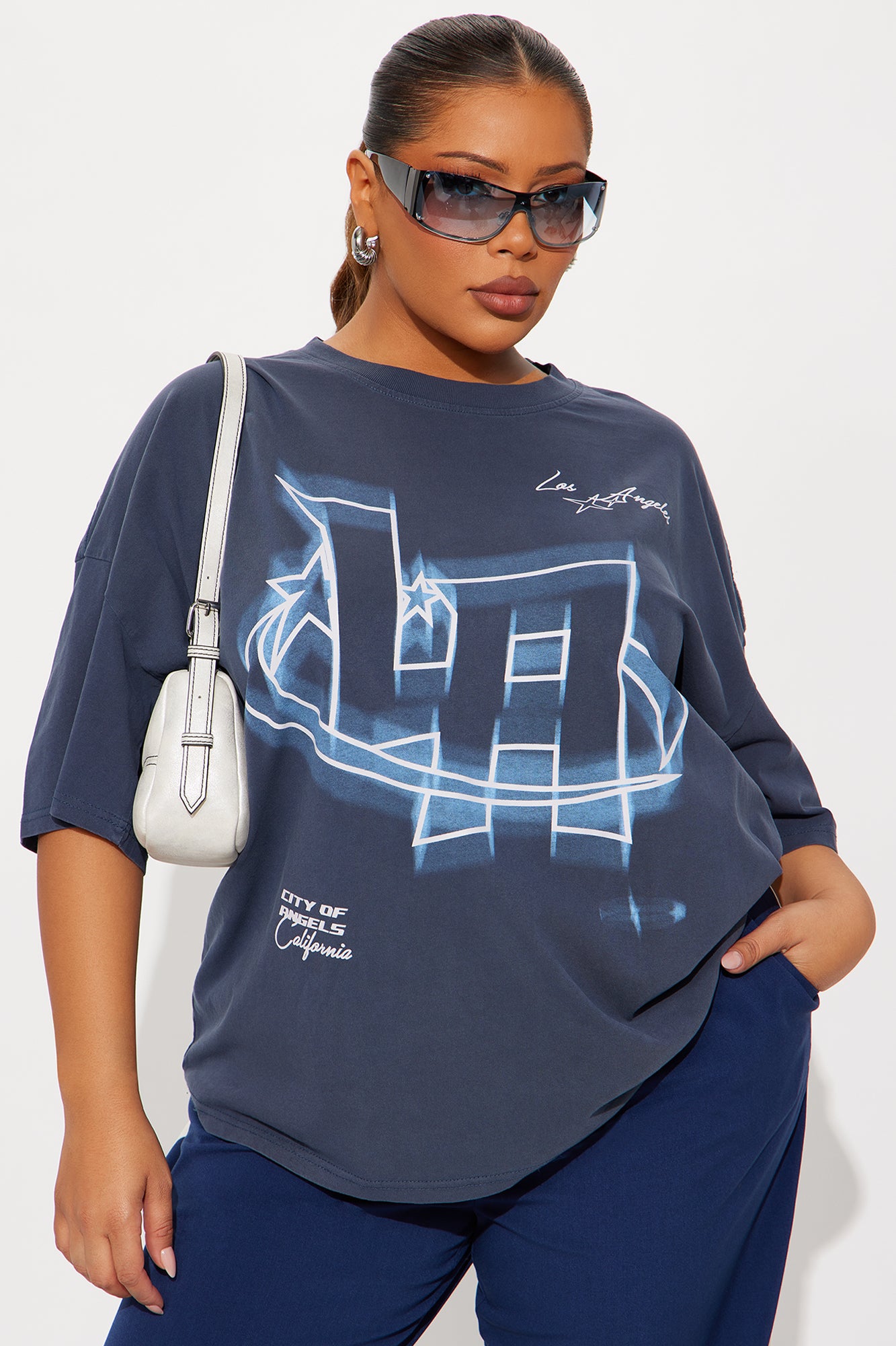LA Washed Tee - Navy Wash