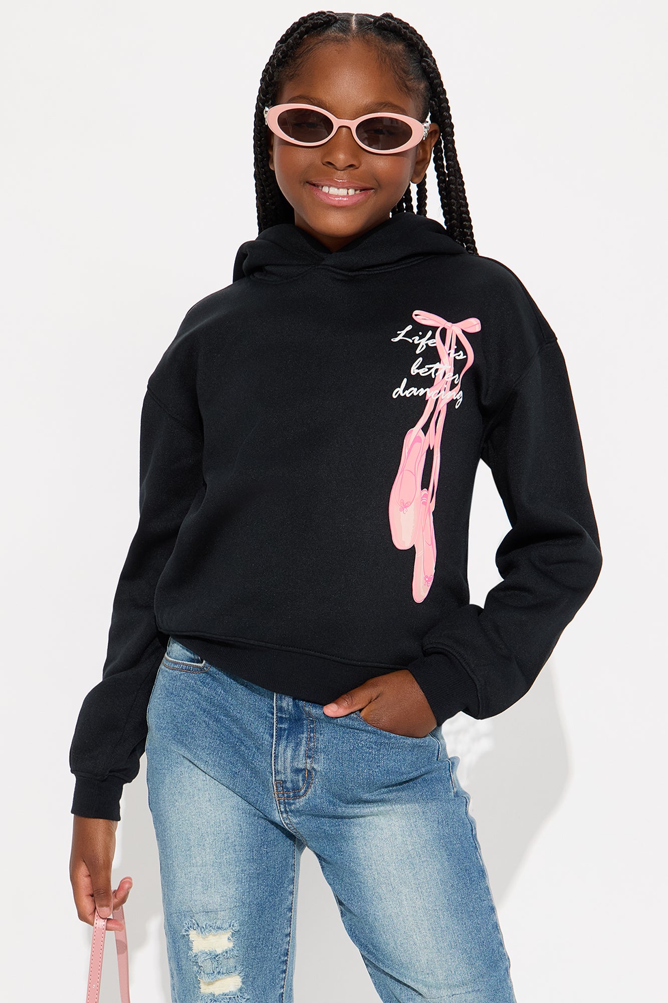 Mini Life Is Better Dancing Pullover Hoodie - Black