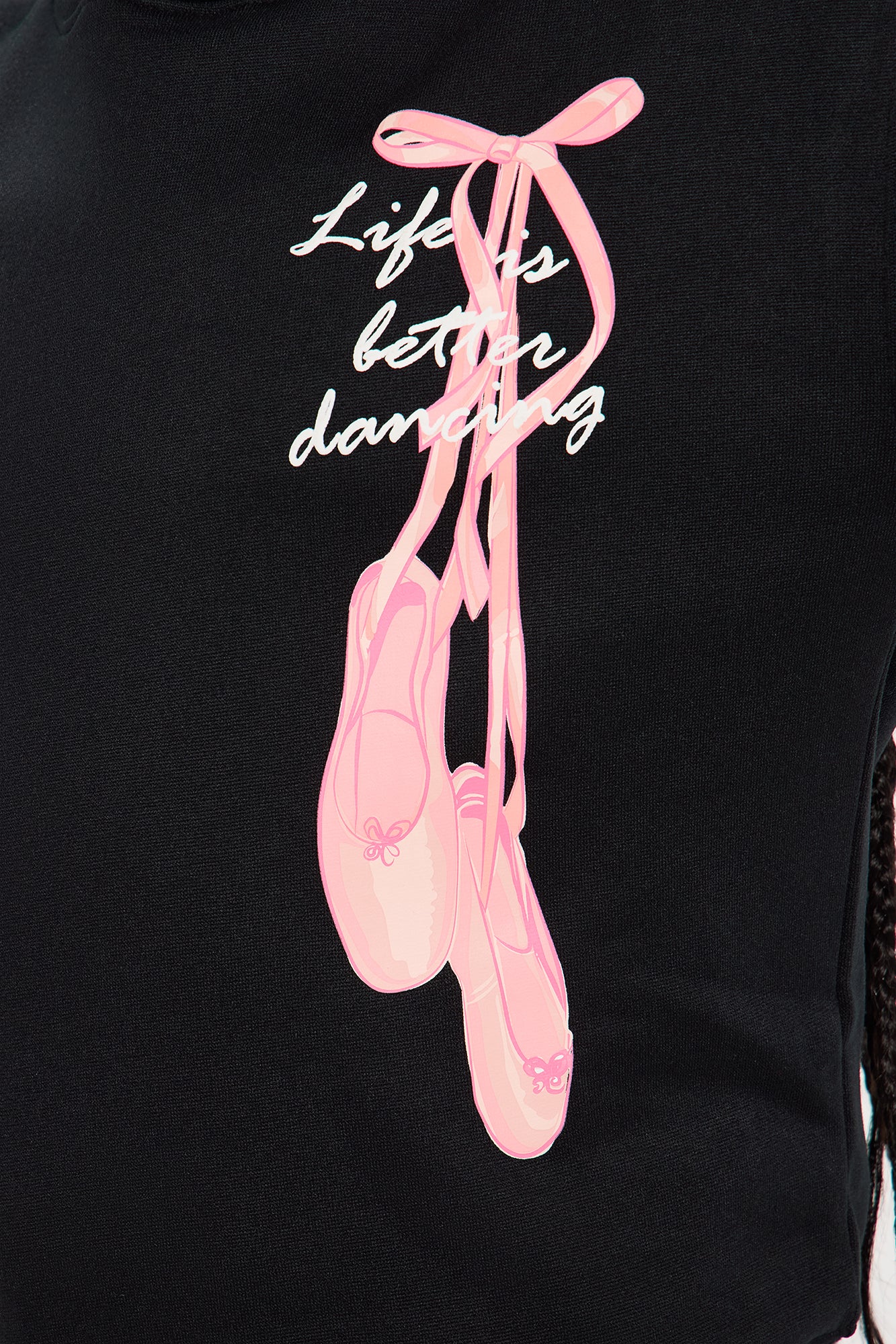 Mini Life Is Better Dancing Pullover Hoodie - Black