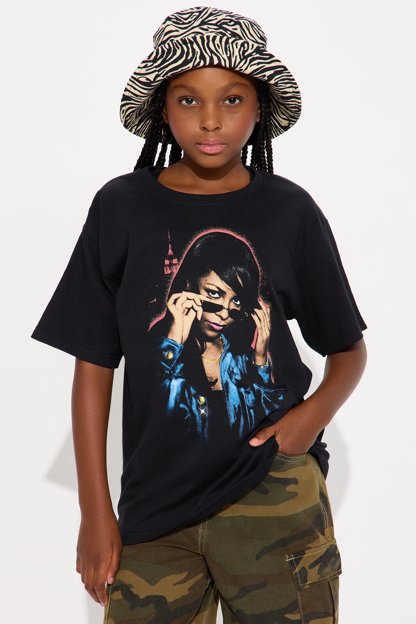 Mini Aaliyah One In A Million Short Sleeve Tee - Black