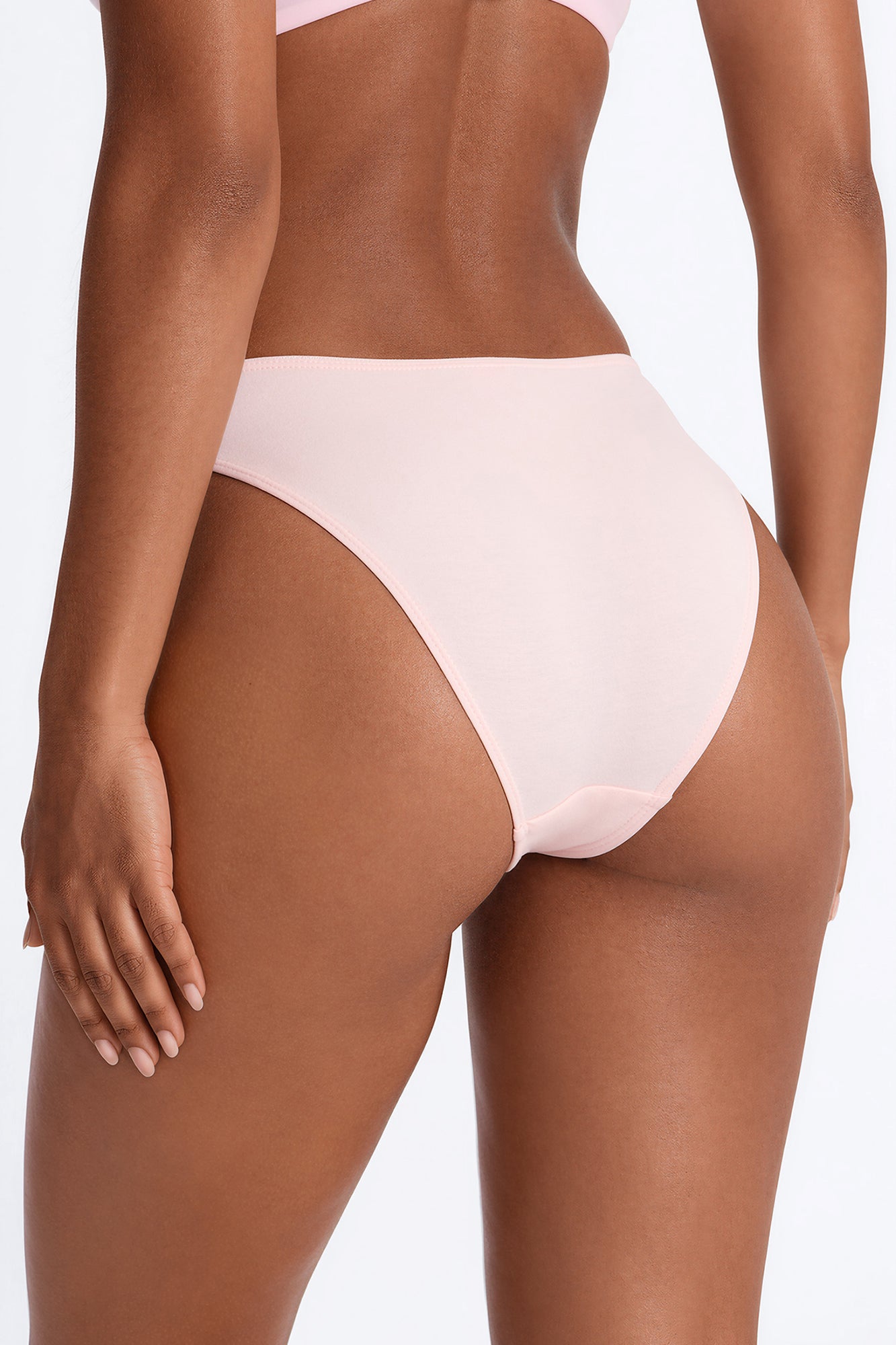 Nova Cotton High Leg Bikini Panty - Blush