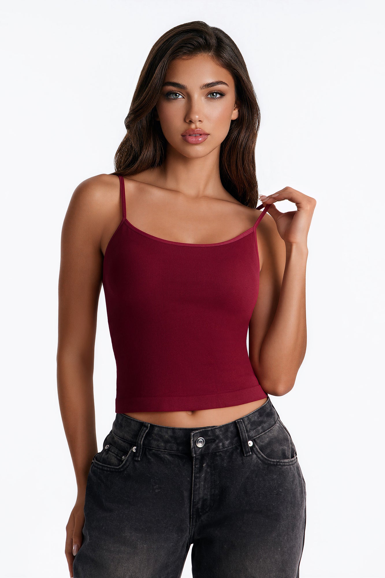 Effortless Energy Built In Bra Seamless Cami - Wine