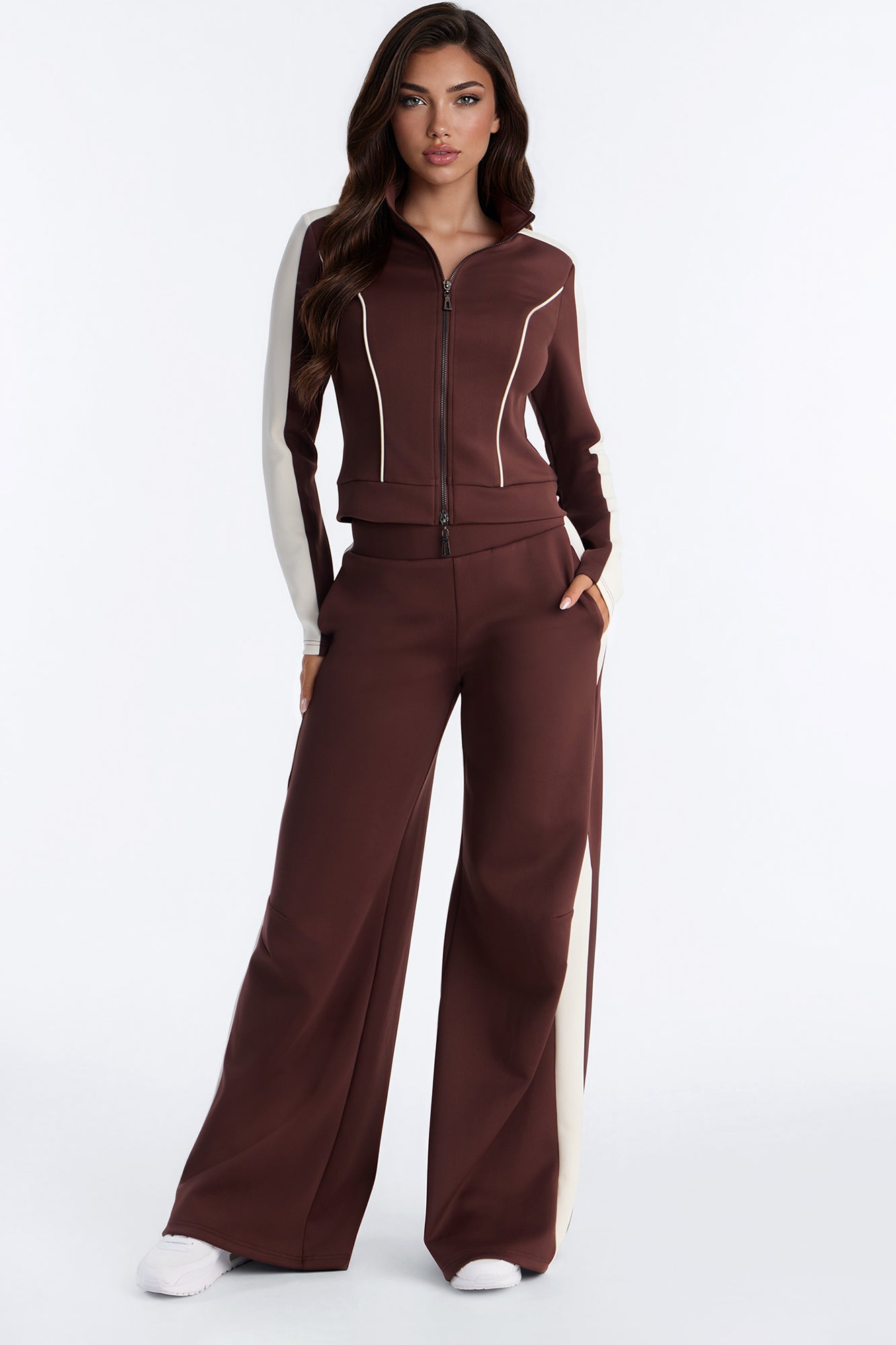 All In One Track Pant Set - Chocolate