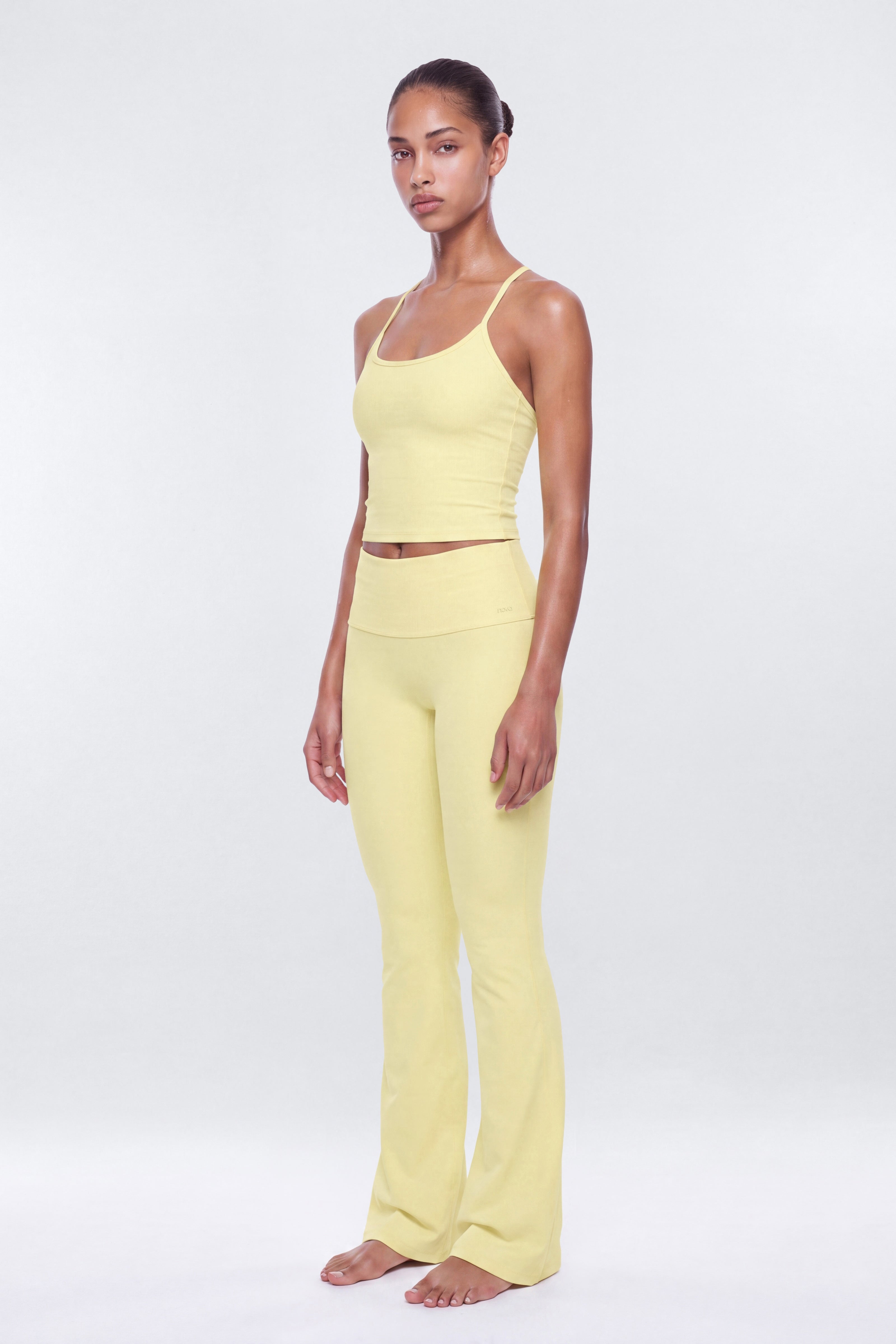 ButterSoft 33″ Low Rise Foldover Flare Legging - Soft Yellow