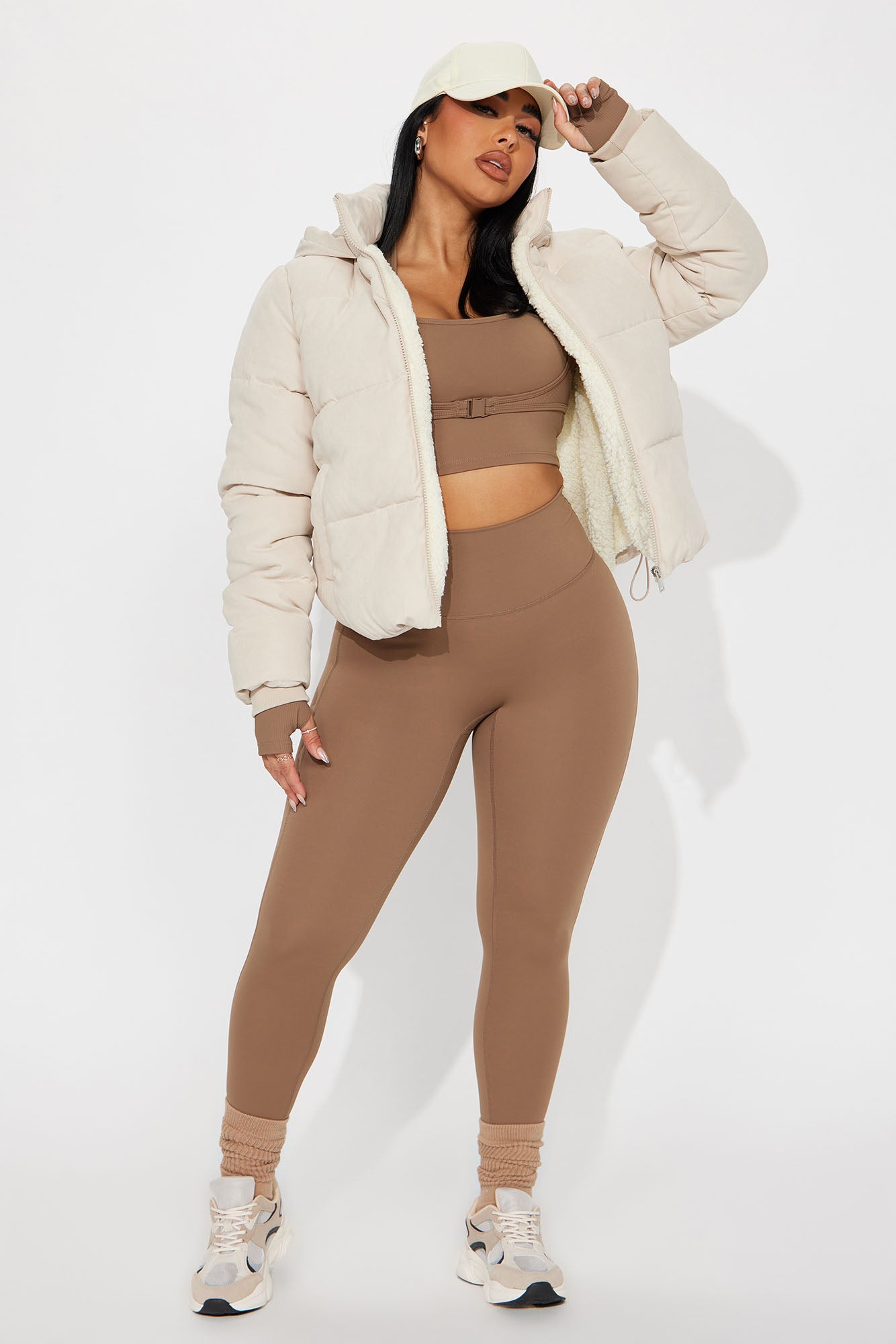 In The Middle Of The City Puffer Jacket - Khaki