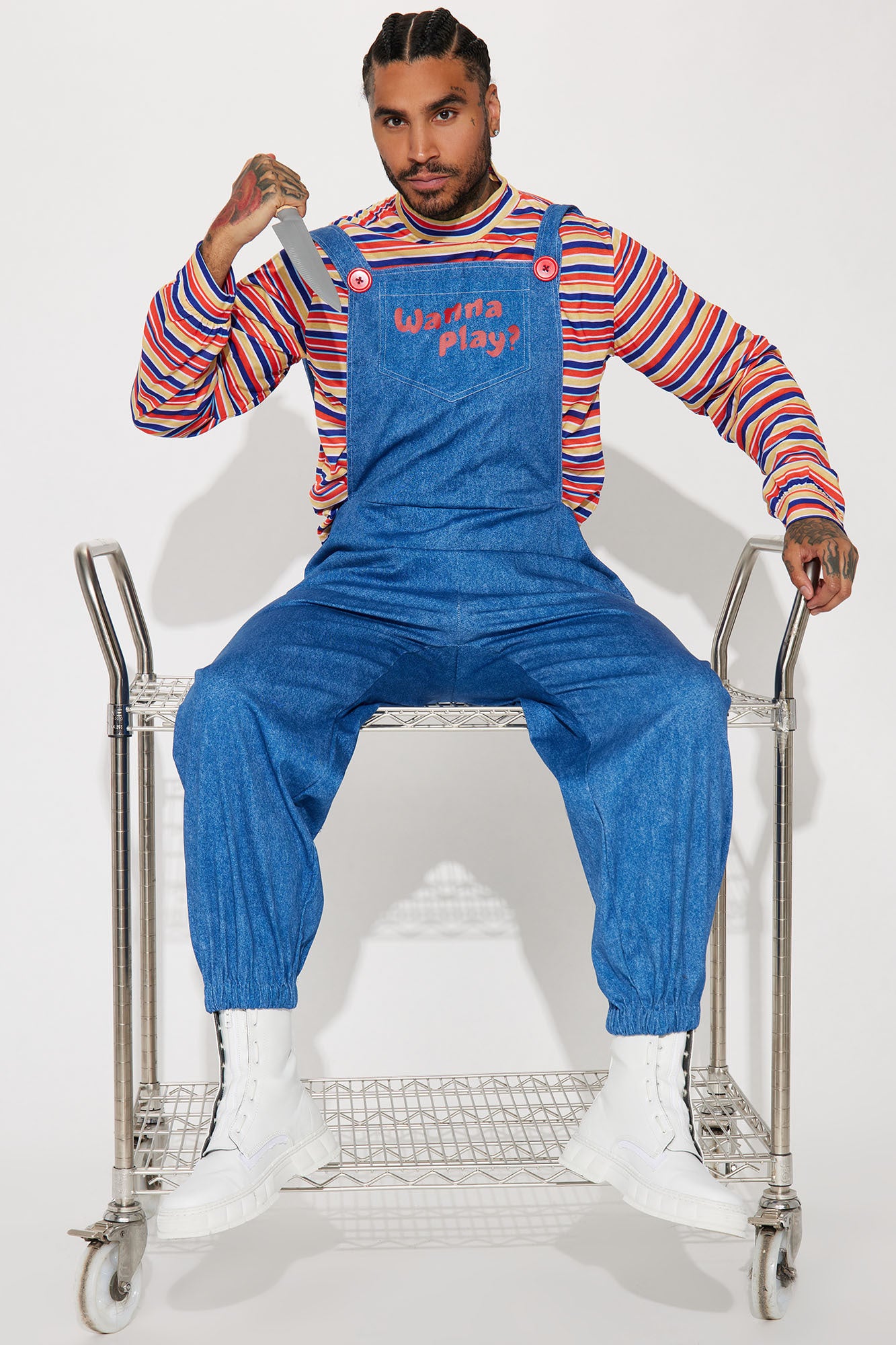 Child's Play 3 Piece Costume Set - Blue/combo