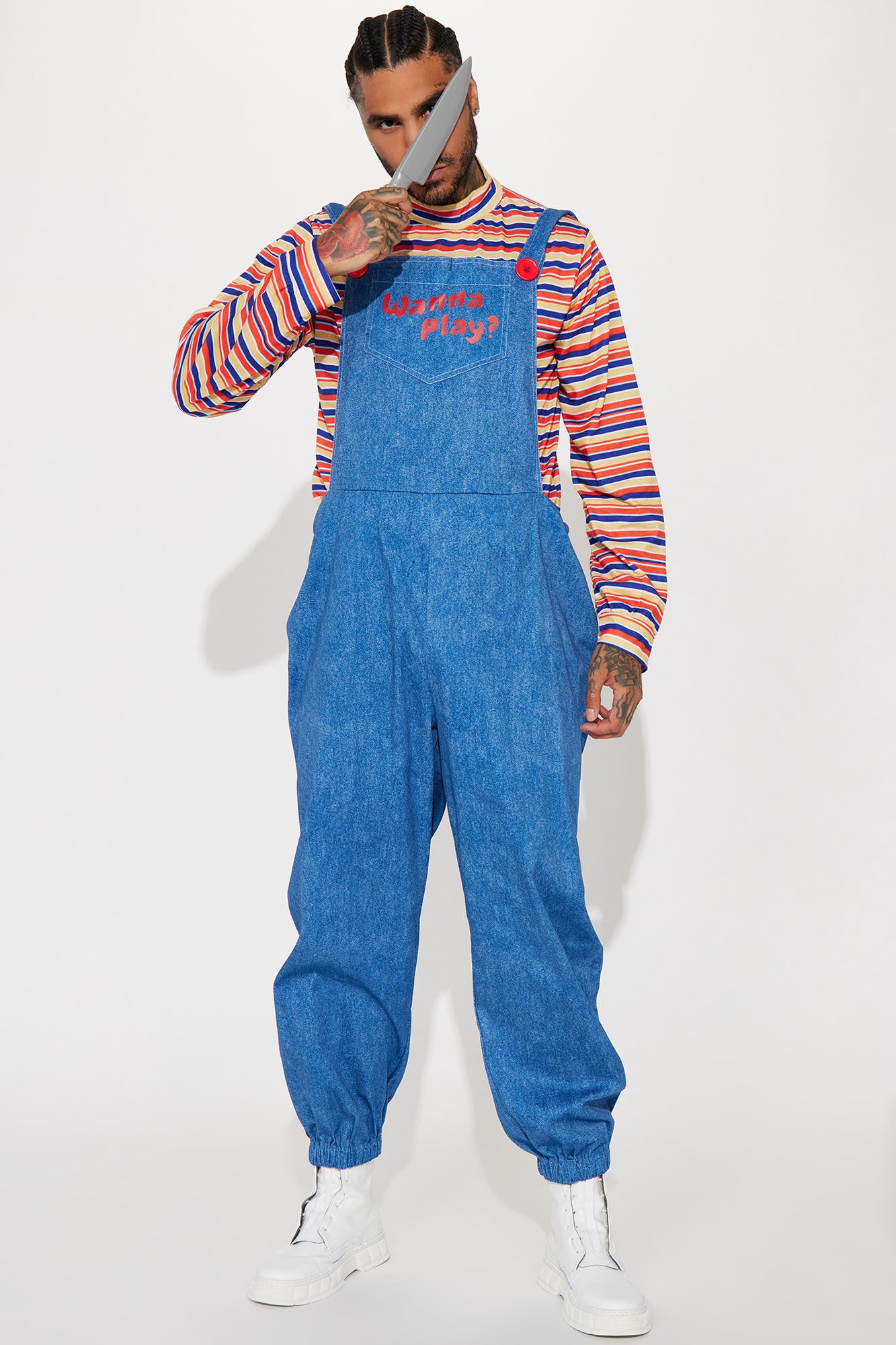 Child's Play 3 Piece Costume Set - Blue/combo