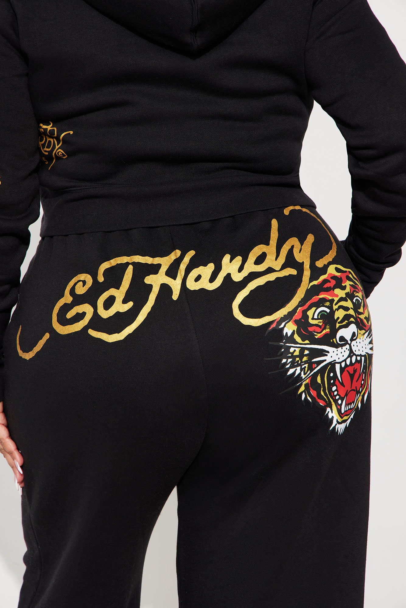 Ed Hardy Tiger Pant Set - Black