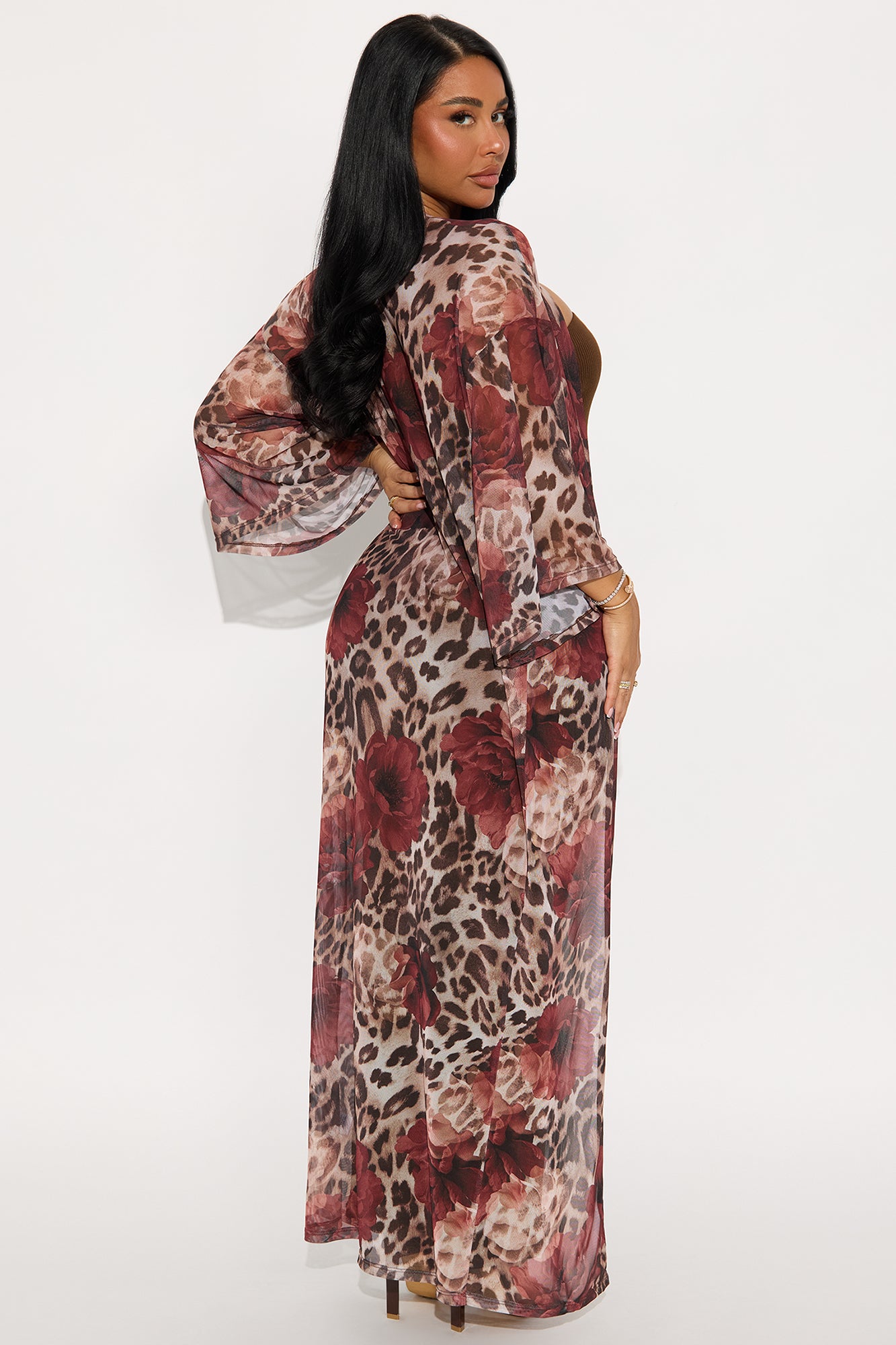 Paloma 2 Piece Maxi Dress - Brown/combo