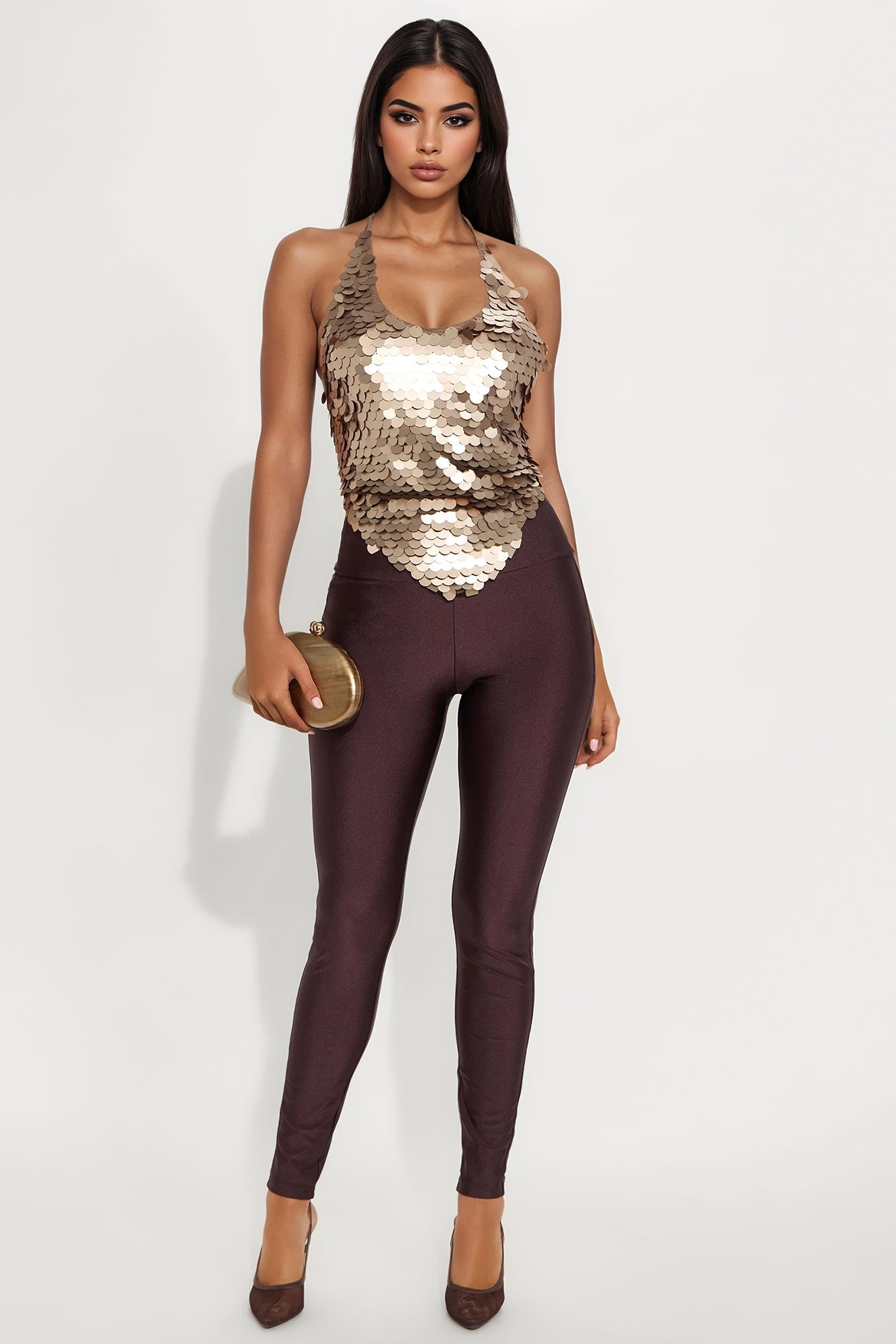 Brianne High Rise Leggings - Chocolate