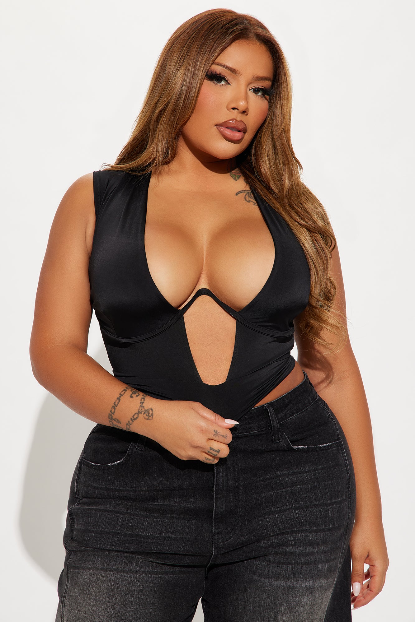 Talia Cut Out Top - Black