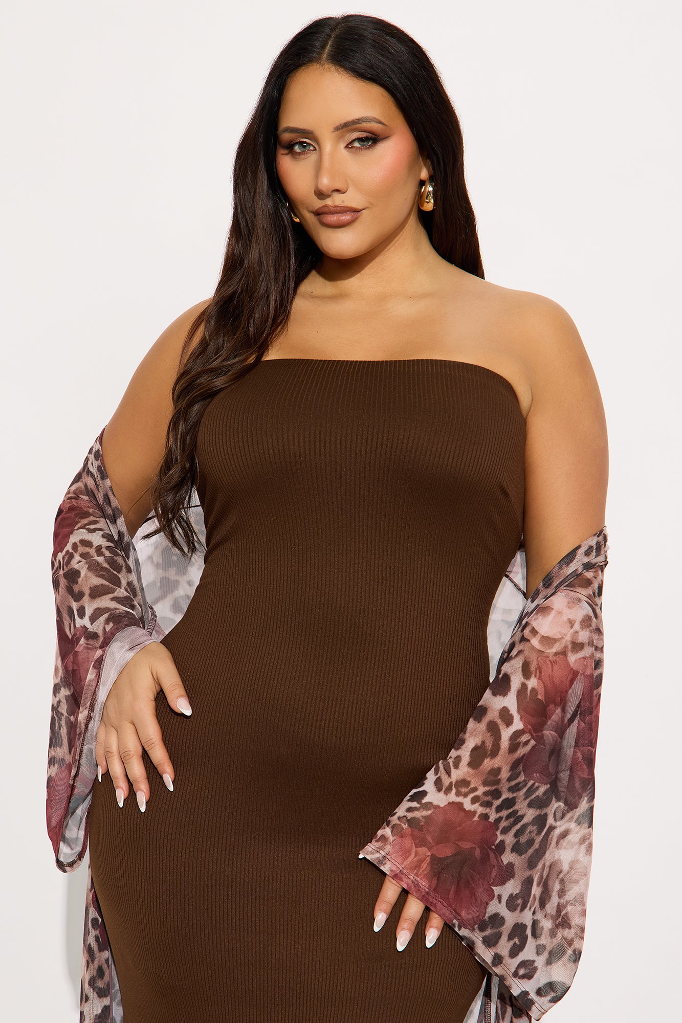 Paloma 2 Piece Maxi Dress - Brown/combo