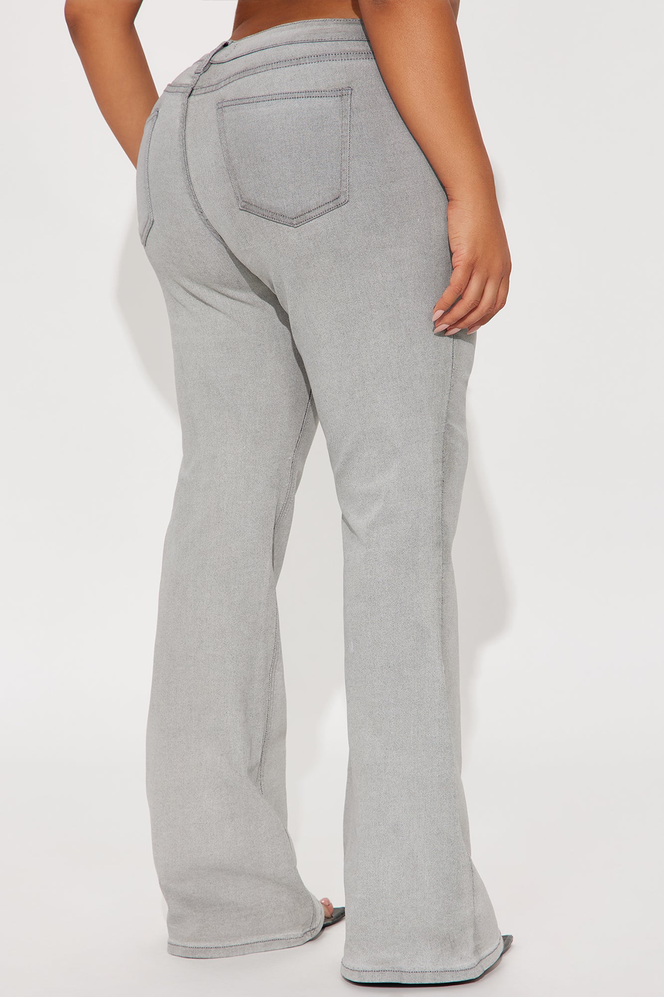 Best Ever Low Rise Flare Jeans - Grey