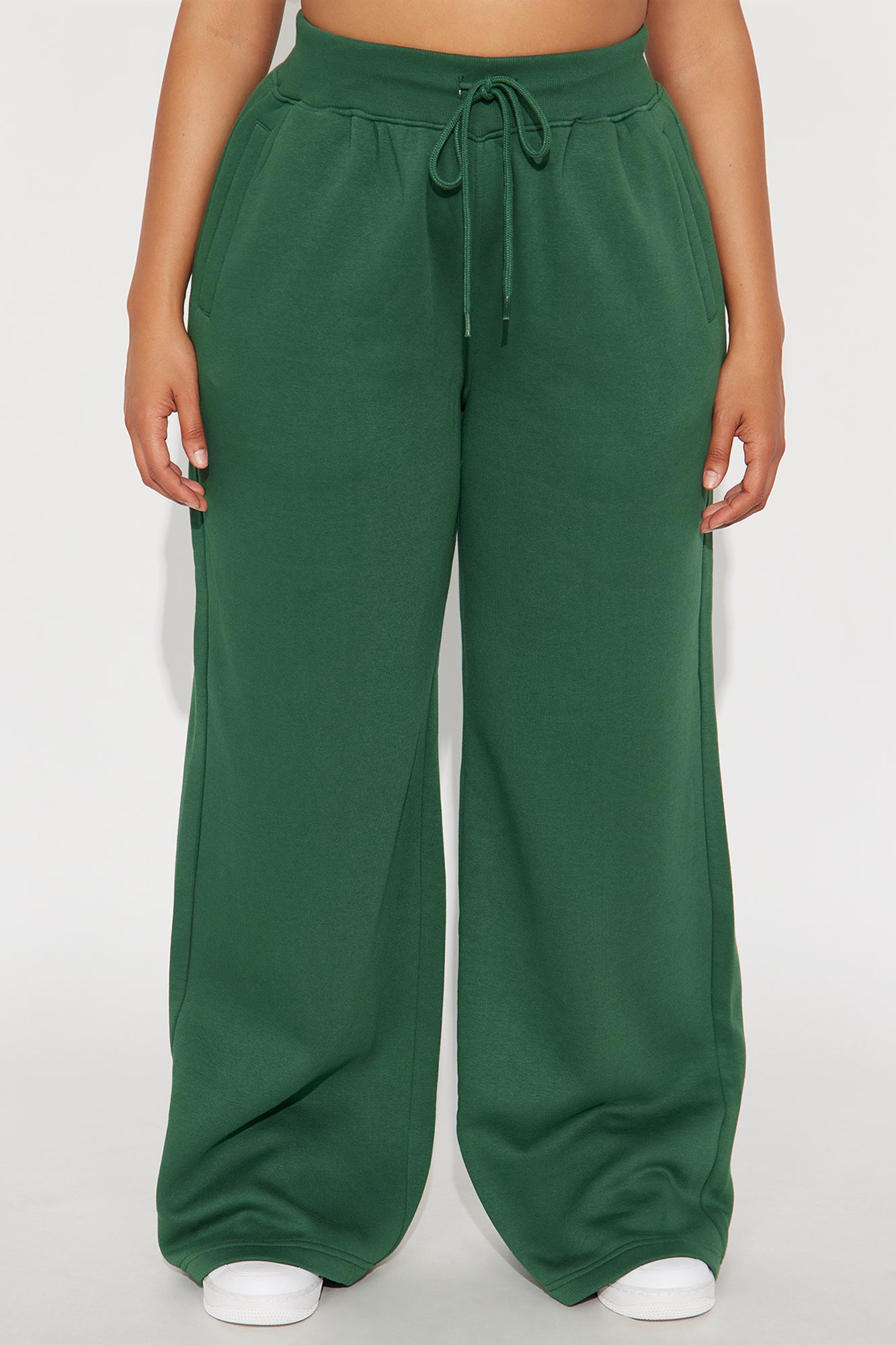 Stole My Ex Boyfriend's Wide Leg Sweatpants - Hunter