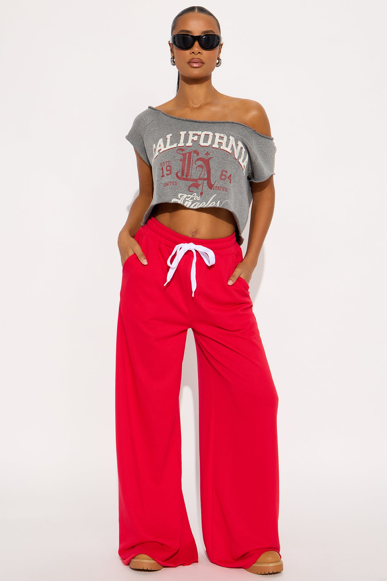 My Turn Again Lounge Pant - Red