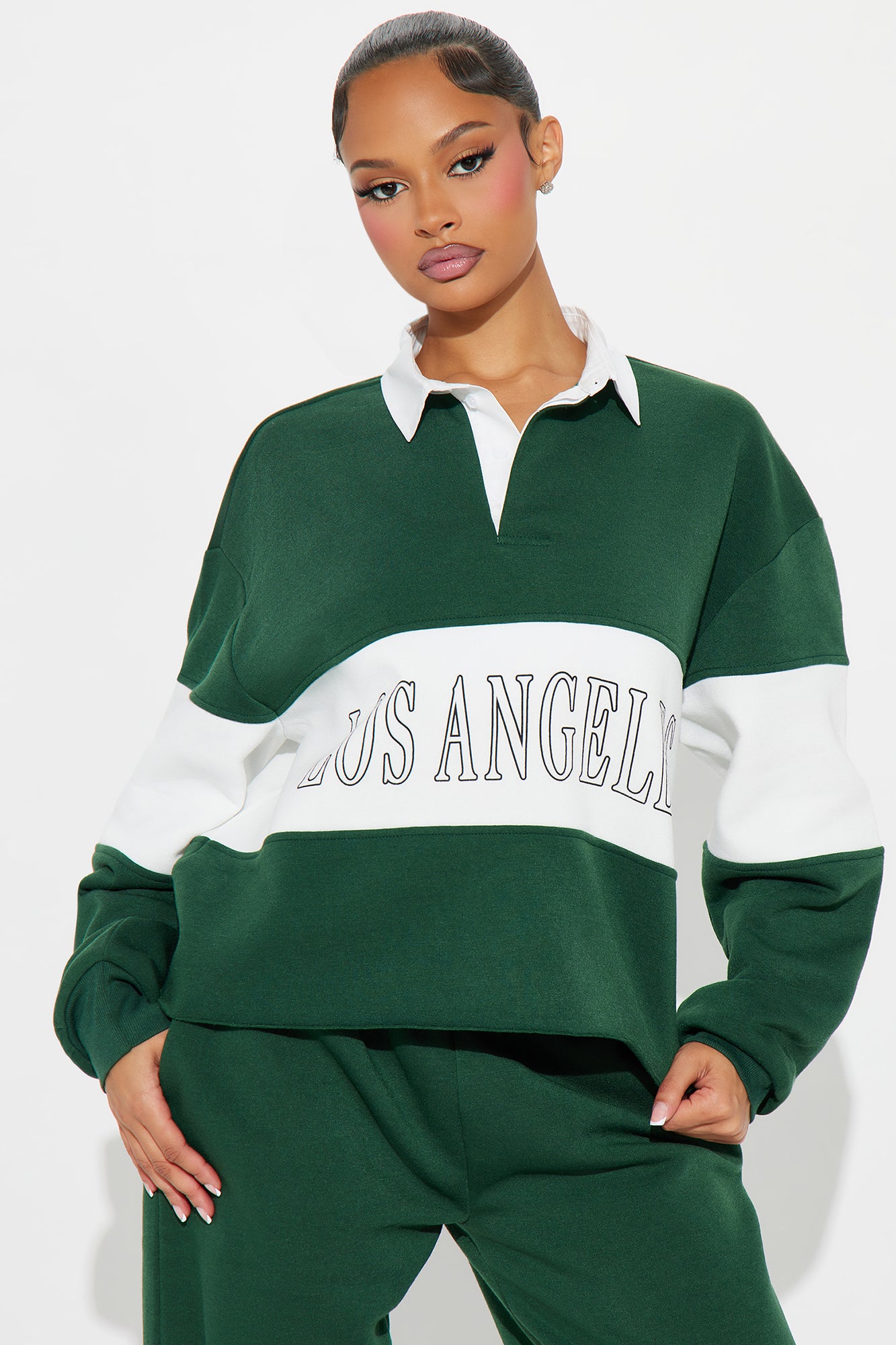 Living The LA Life Pant Set - Hunter