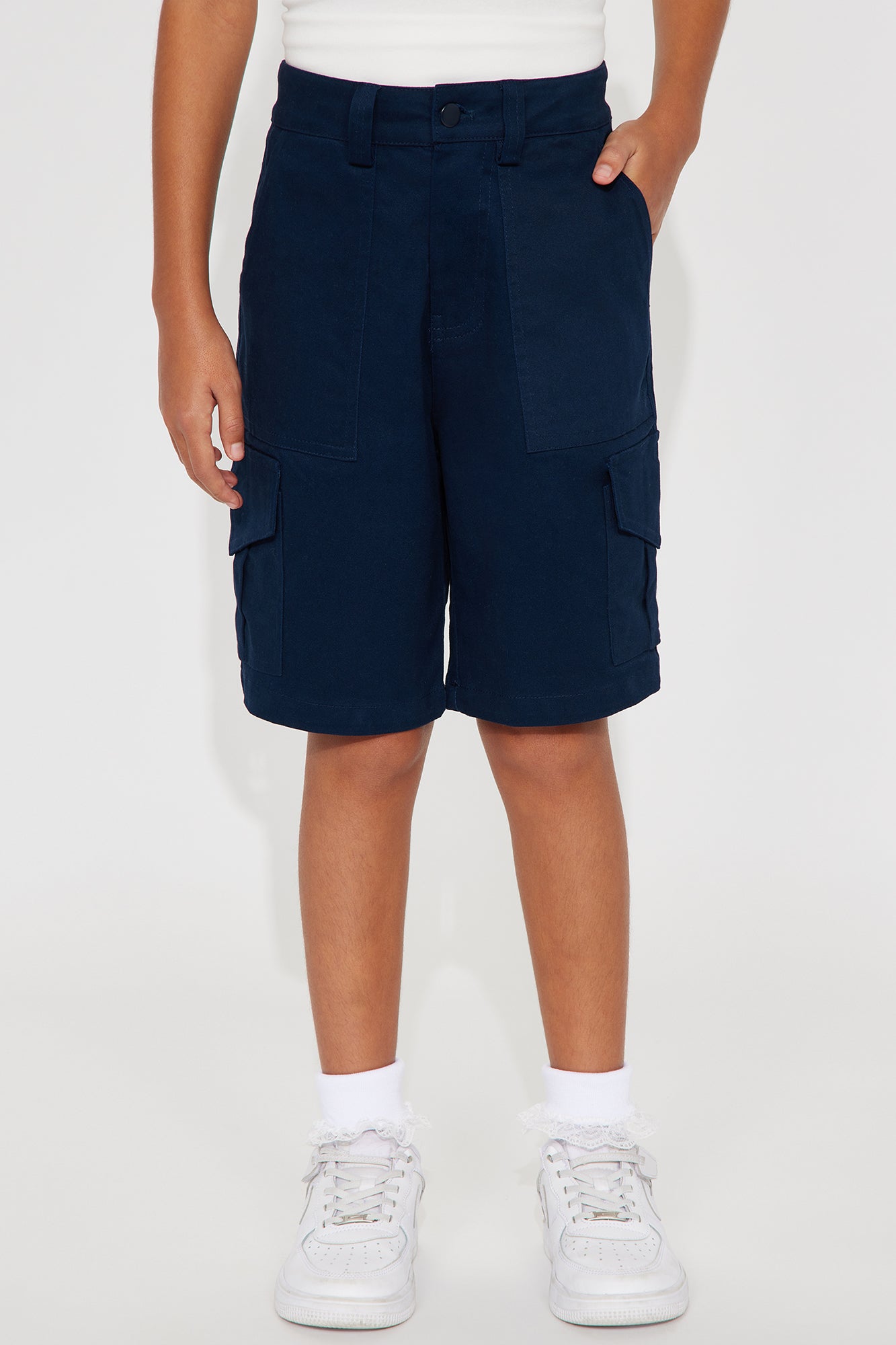 Mini Cargo Uniform Shorts - Navy