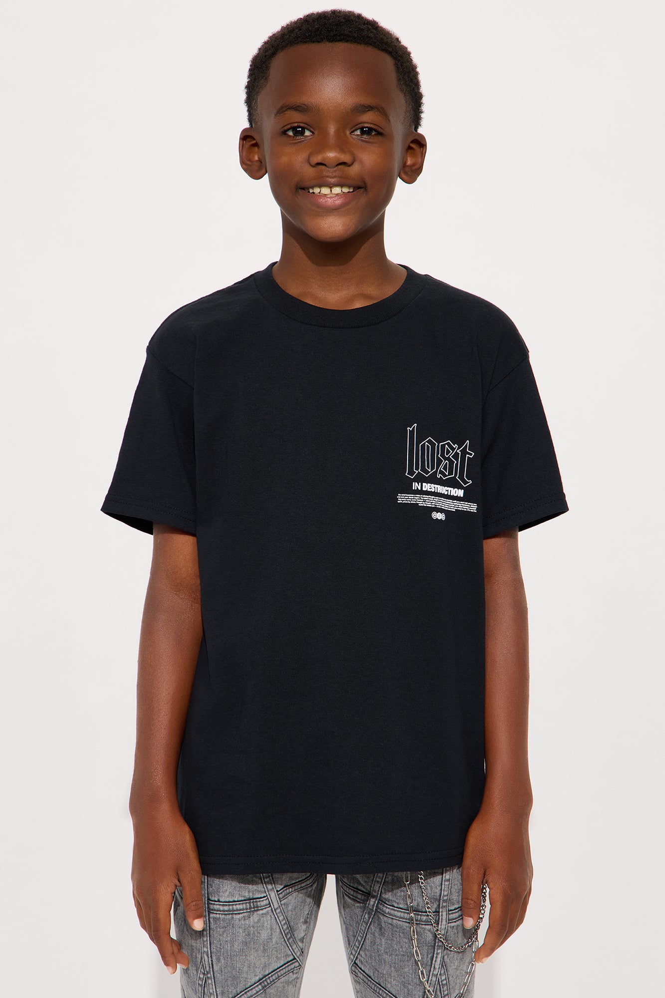Mini Lost In Destruction Short Sleeve Tee - Black