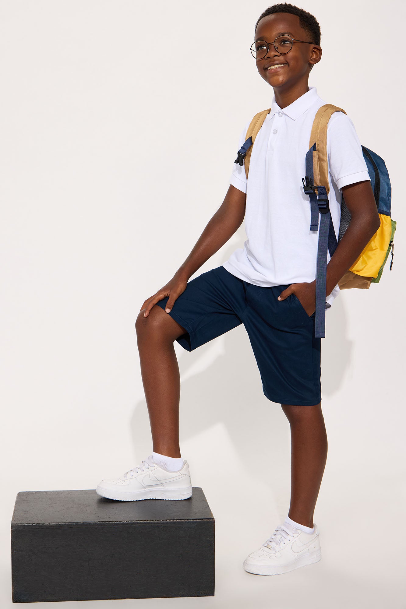 Mini Uniform Twill Shorts - Navy