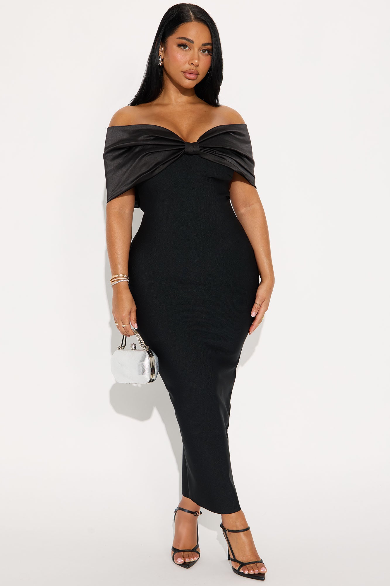 Pretty Privilege Bandage Midi Dress - Black