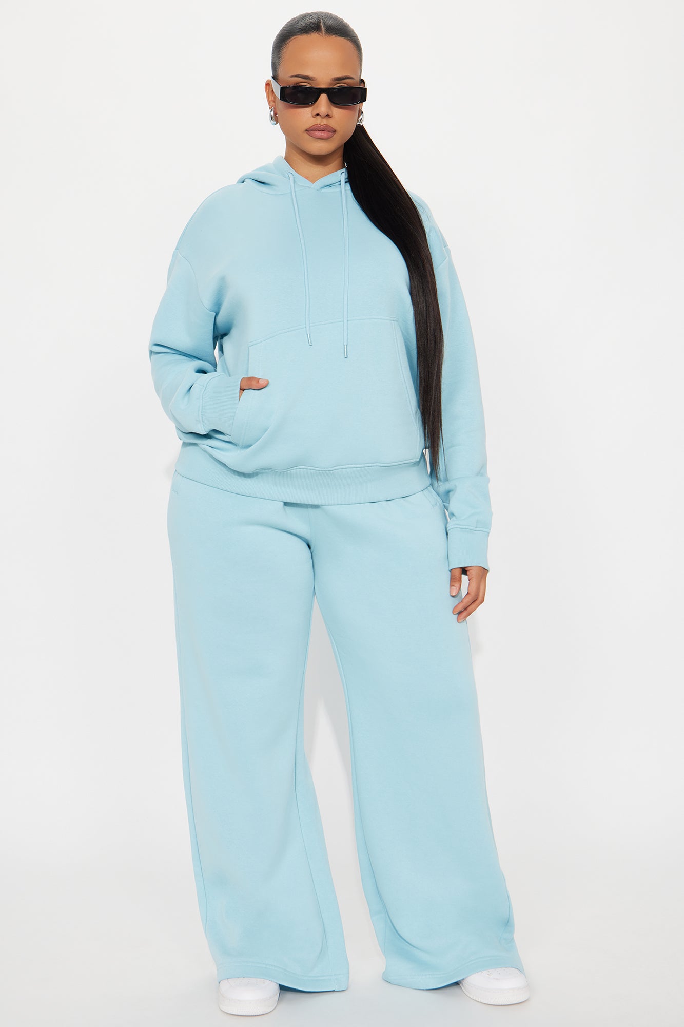 Stole My Ex Boyfriend's Oversized Hoodie - Light Blue