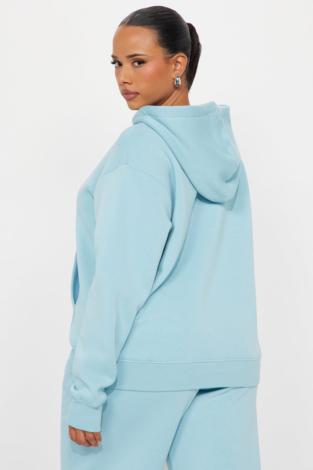 Stole My Ex Boyfriend's Oversized Hoodie - Light Blue