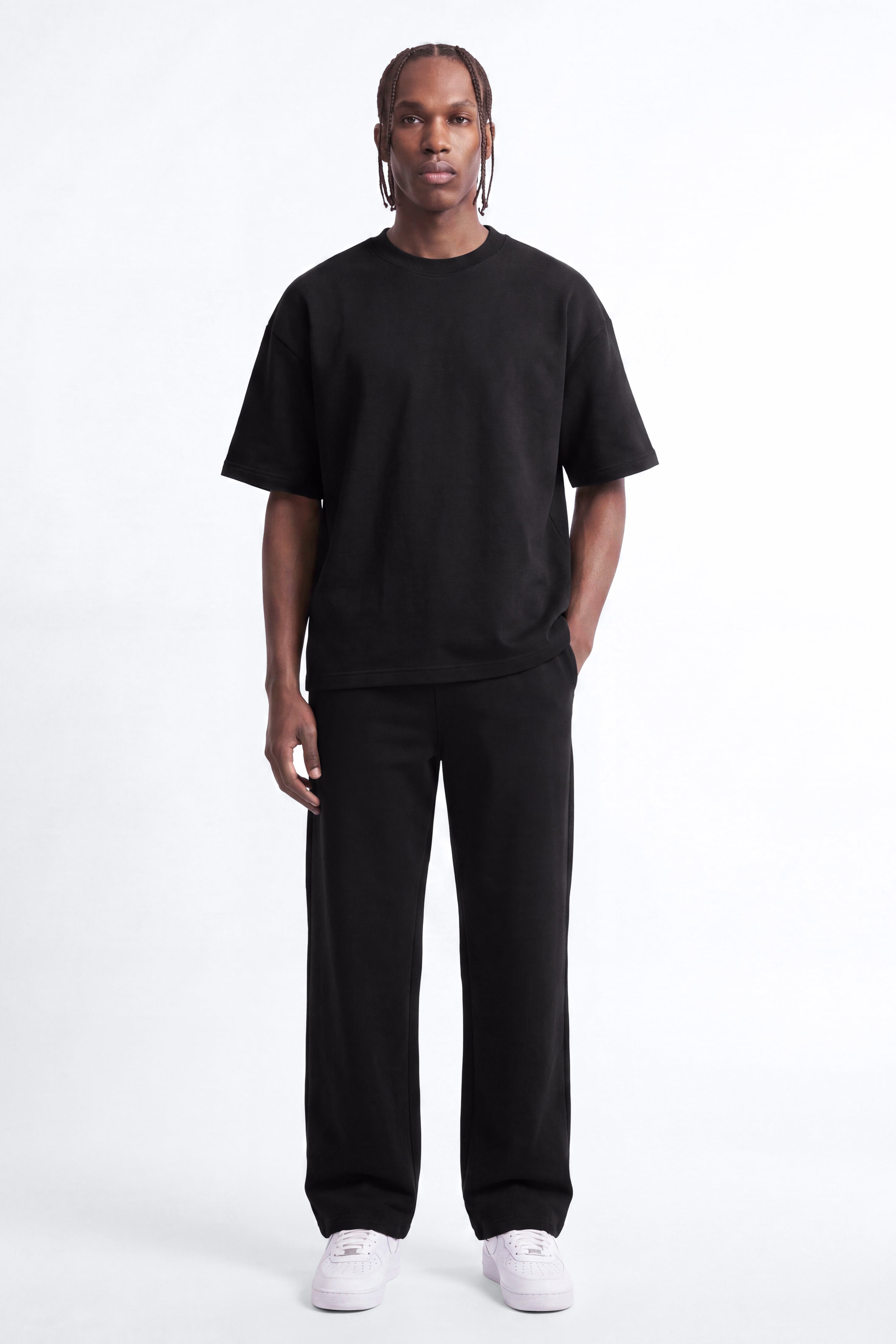410 Oversized Fleece Tee - Black